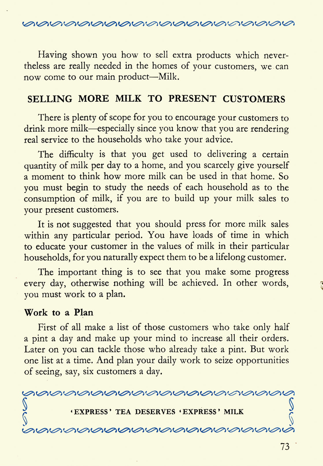 1956 Express Salesman's Manual, Fourth Edition published 1954, presented to Roger Gillard, Orpington Depot