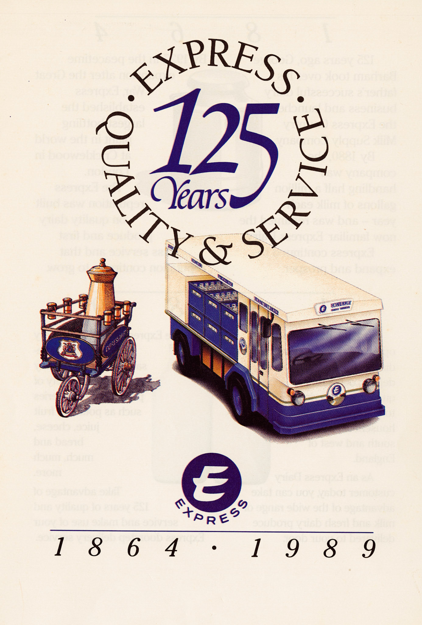 1989 Milkman's order form/ leaflet celebrating Express's 125 year anniversary. (Courtesy Michael Aldread)