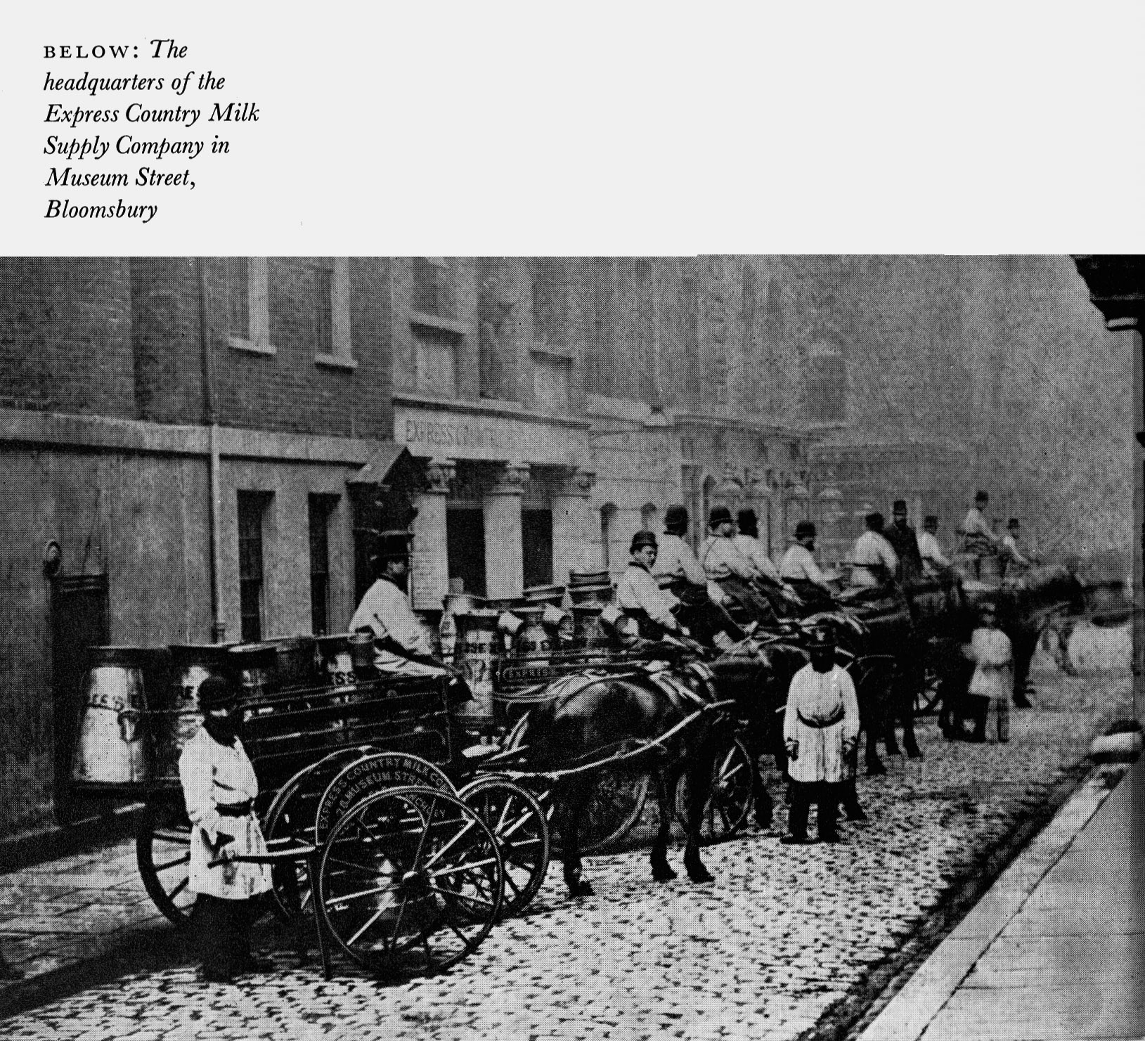 Express Journey (Book) 1964 - The headquarters of the Express Country Milk Supply Company in Museum Street, Bloomsbury.