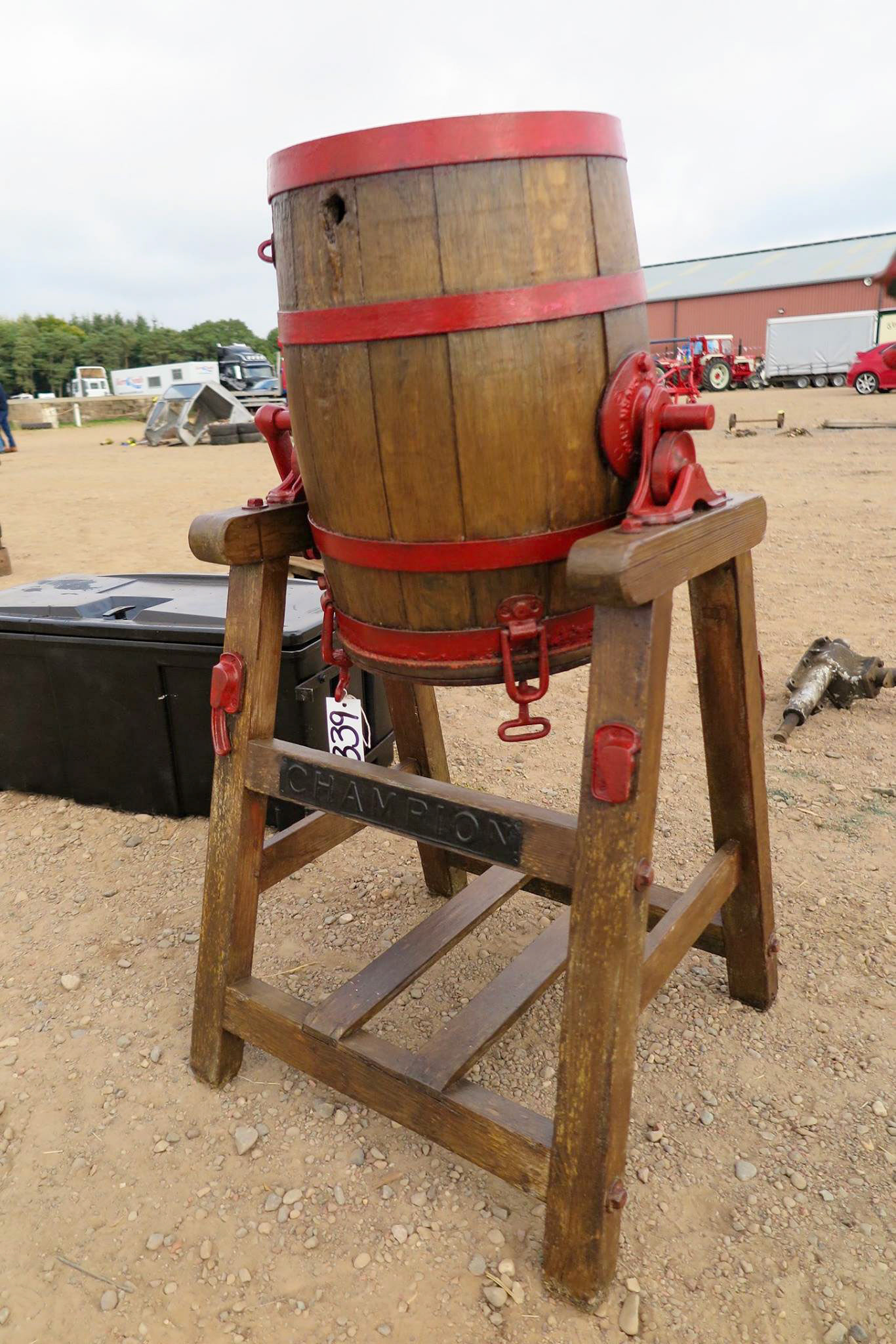 Dairy Supply Co. Ltd utensils and equipment from the Strathnairn rally, September 2014, and the Scottish National Tractor Show, Lanark, September 2015 (Courtesy Heather Holmes, Dairying with the Dairy Supply Co. Ltd, Edinburgh)