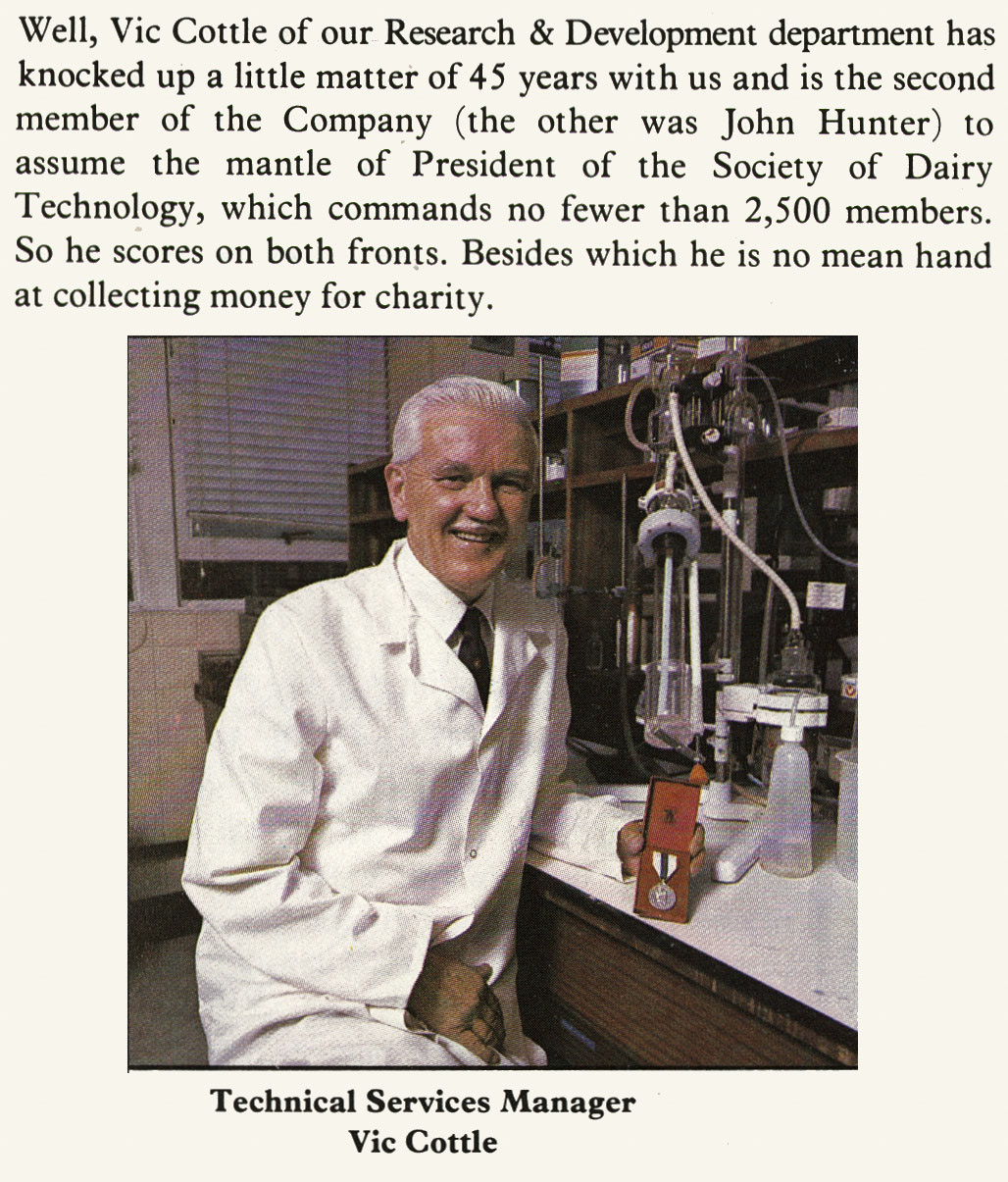 1977 Vic Cottle, 45 years with Express, was also President of the SDT. (Express News Autumn)