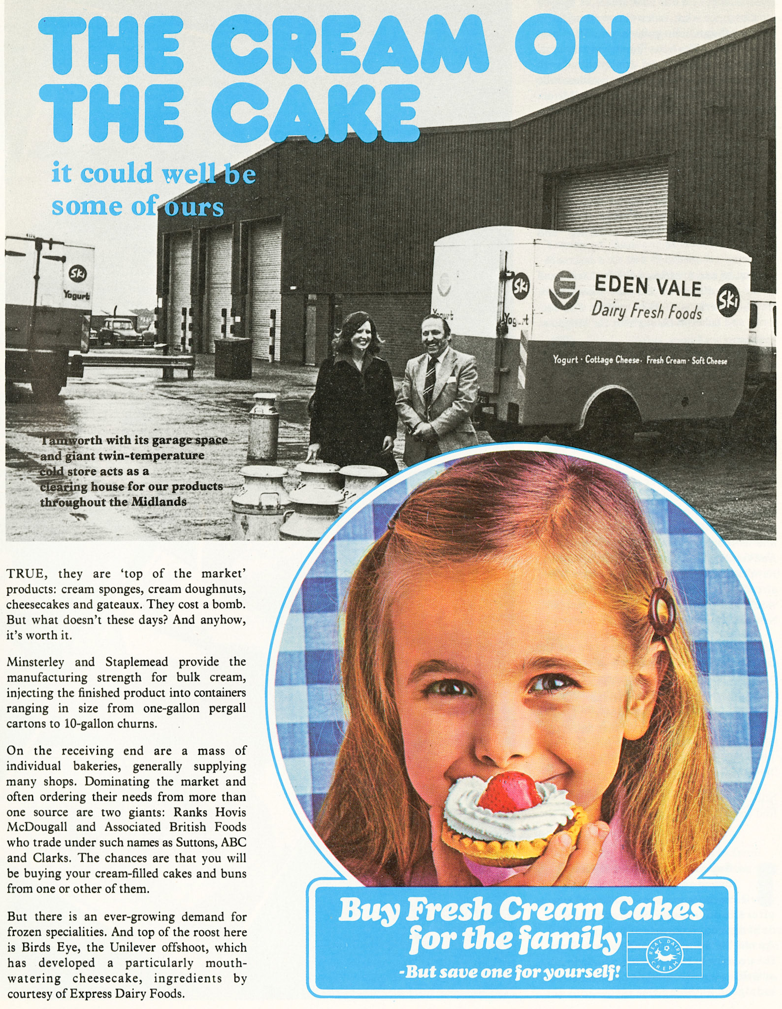 1977 Bulk Cream operation at South Ruislip and Tamworth