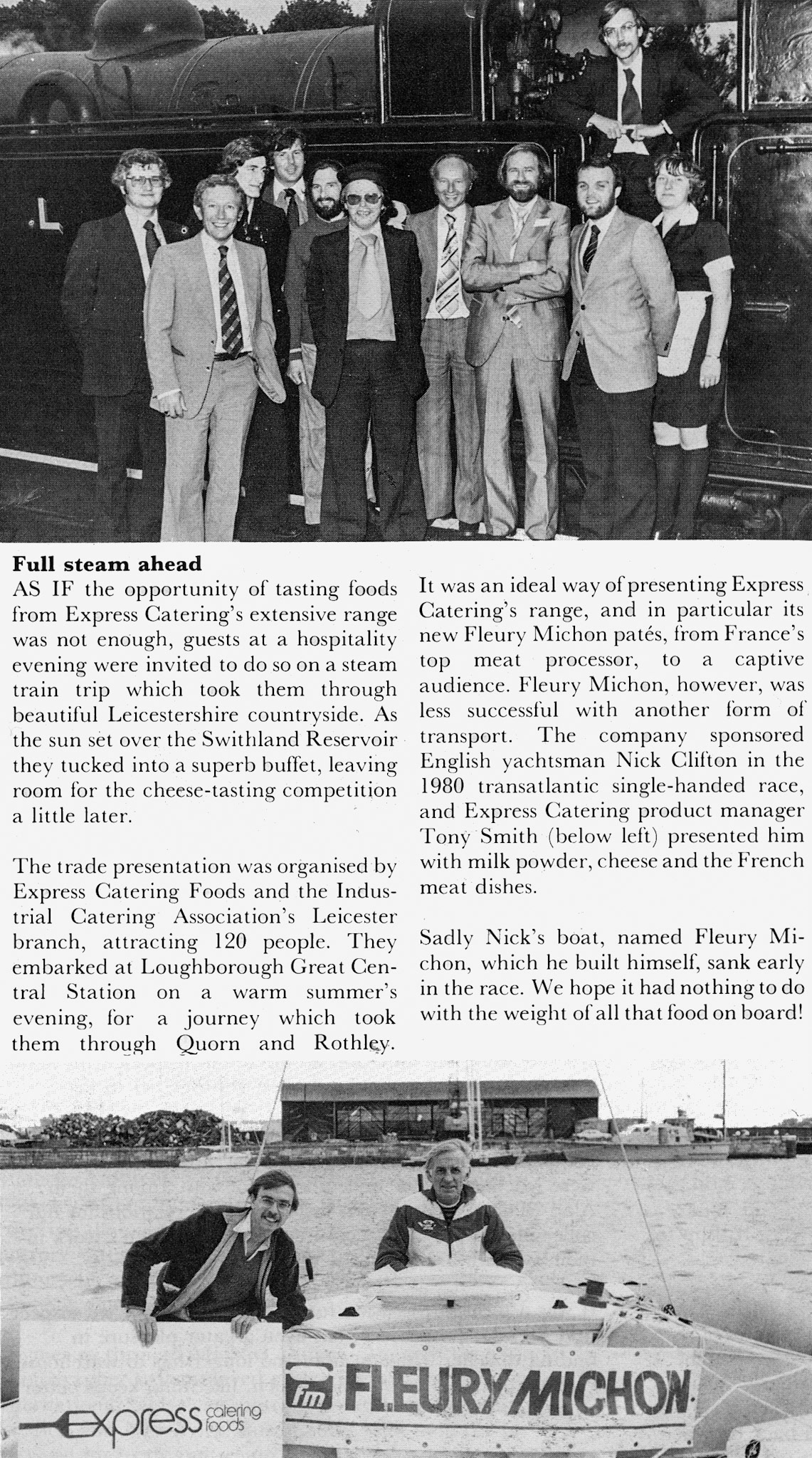 1980 Express Catering Trade presentation at Loughborough Grand Central Station. (Express News October)