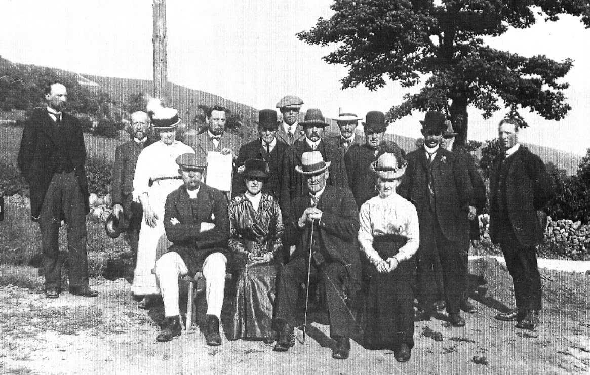 1914 Glutton Bridge Dairy. Alan Salt comments "This serious looking crew are being photographed at the opening ceremony" (Courtesy Alan Salt)