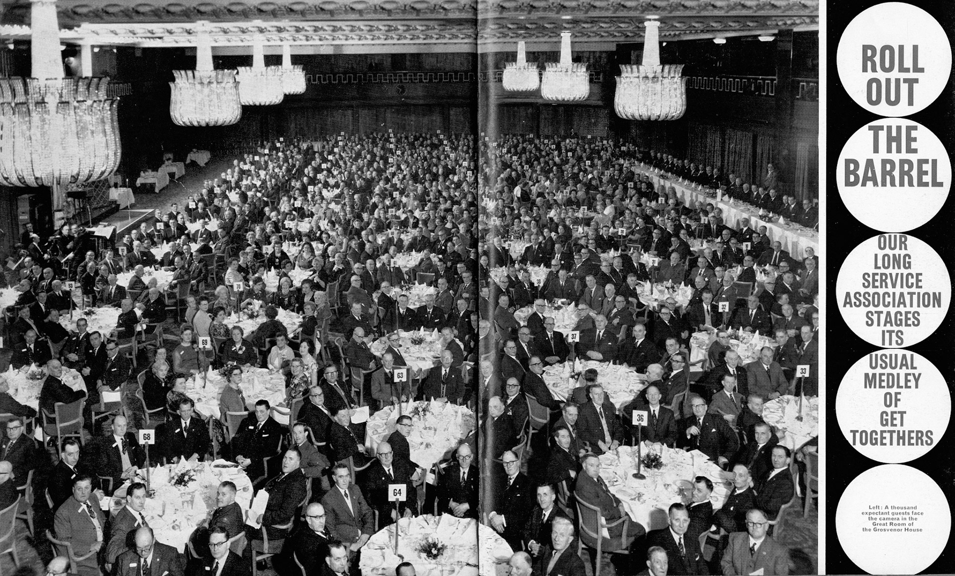 1965 Grosvenor House Hotel, Long Service Dinner. (Express News Summer/Autumn)