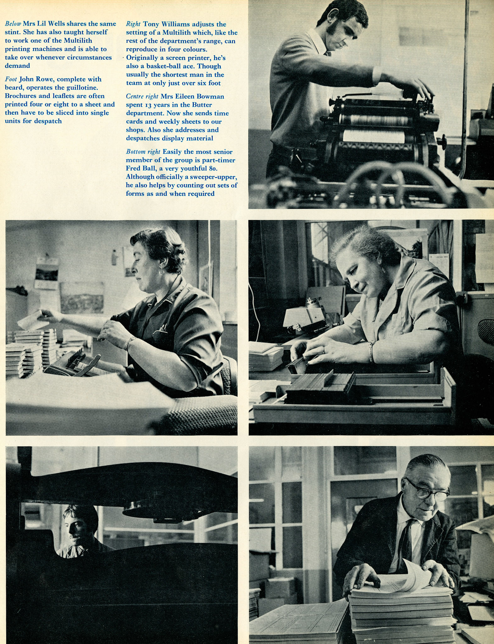 1969 Printing Dept at South Ruislip