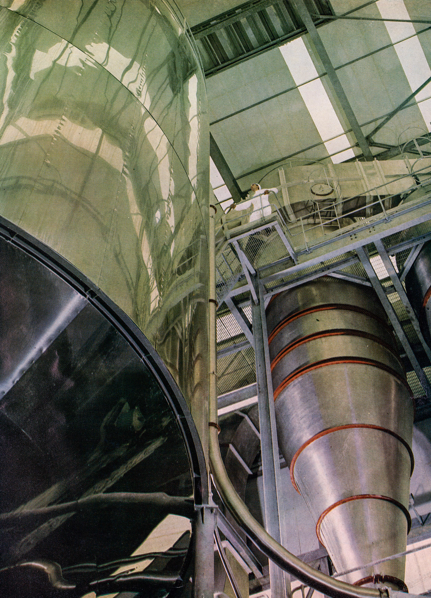 1967 Minsterley Spray Dryer; this picture was admired by Princess Margaret at the 1967 Royal Dairy Show.