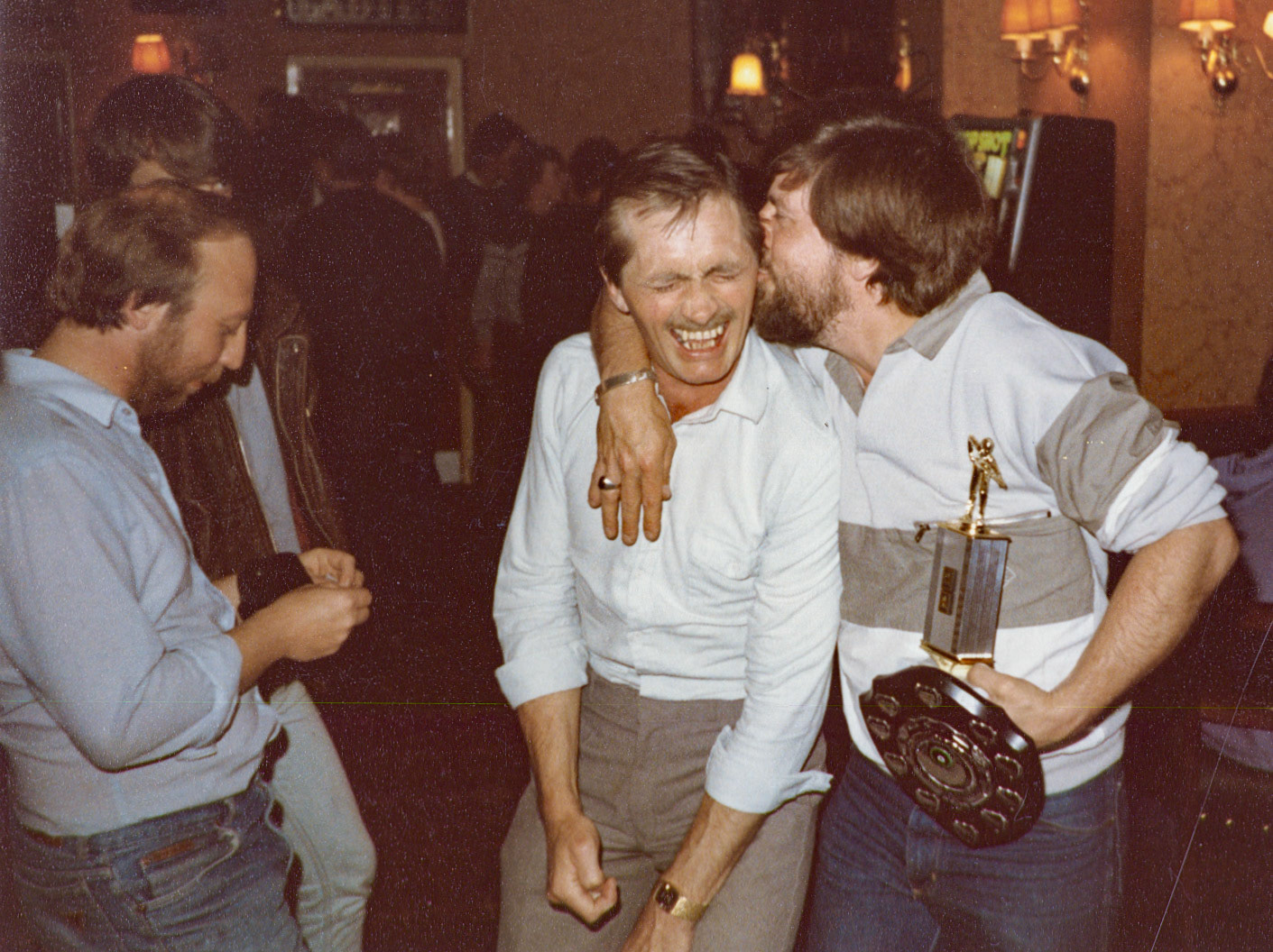 1980s Social Evening at 'The Farwig' pub, opposite Bromley Processing. (Picture by Reg Ball, on loan from Colin Bristow)