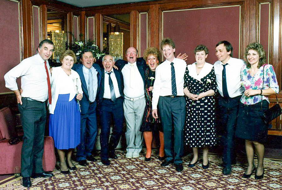 1995 Express Dairy awards, Gary Page comments "Paul Jones on the right used to drive the float in the camera shot when Eastenders first started" (Courtesy Chas Gold)