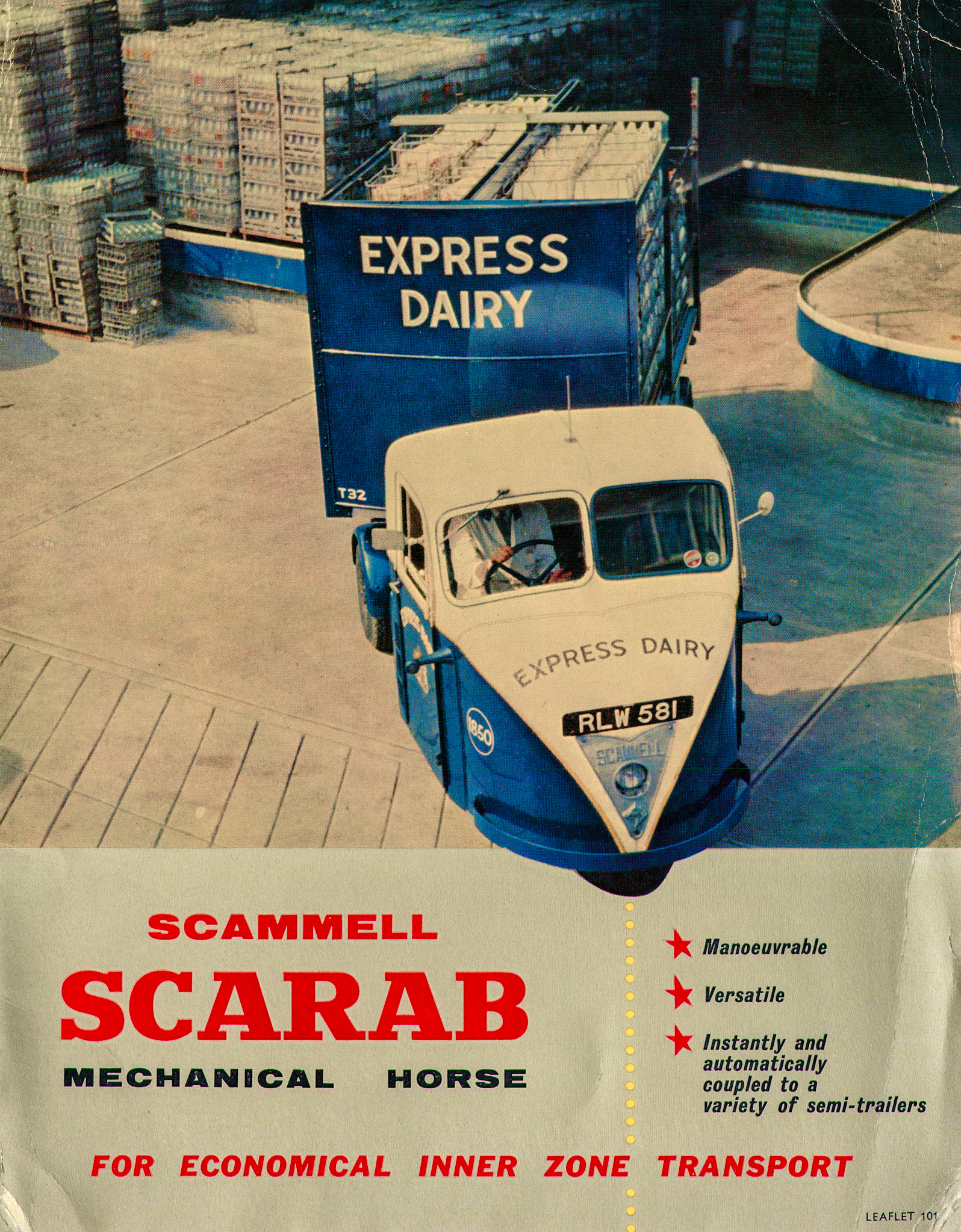 1950's Scammell Scarab, Cricklewood RLW 581, Fleet 1850. (Courtesy Dave Fane)