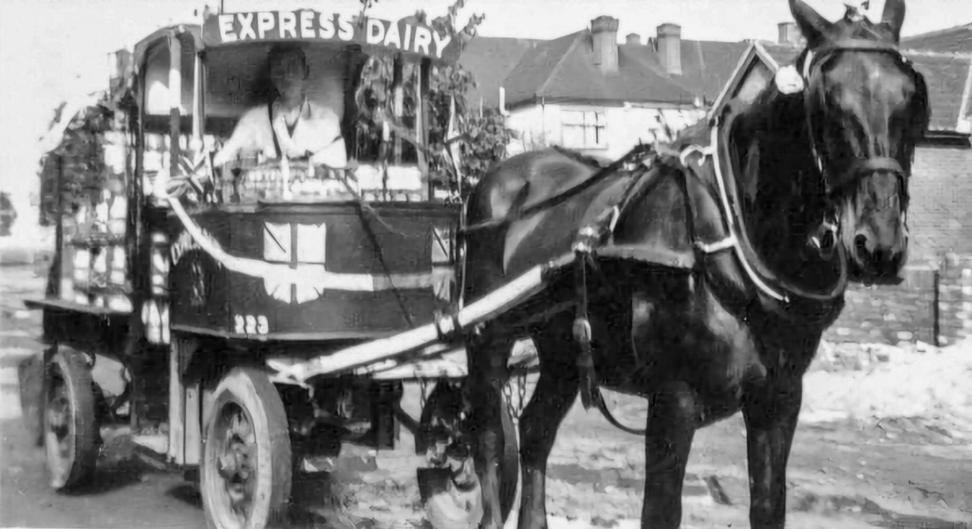 1953 Sanderstead. Andy Burton comments "My Dad-John Burton. There were a few depots in the area, Sanderstead, Kenley, Croydon, and Shirley... Dad went on to be Rota Foreman at Kenley and then Rounds Manager at Shirley; he left Express in the early 1980's. His other son Chris worked for Express at South Morden bottling centre.". (Courtesy Andy Burton)