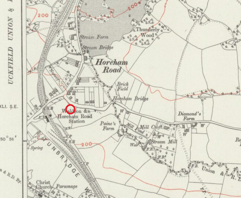 Large scale map of location of Horam Creamery (Courtesy Matthew Pinto)