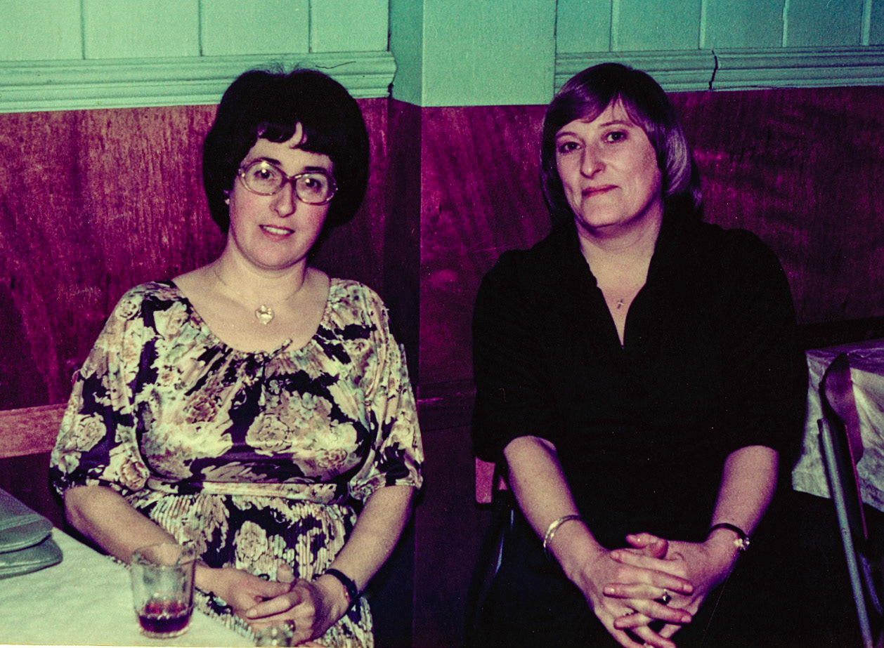 Monica Corfield identifies June Whittall, nee Lloyd and Olive Booth, nee Whittal. John Potter adds "My two aunties". AnneDavid Moore adds "Ahh June Whittall, I worked with in the bacti lab-a lovely lady" (Courtesy Joe Lyons)