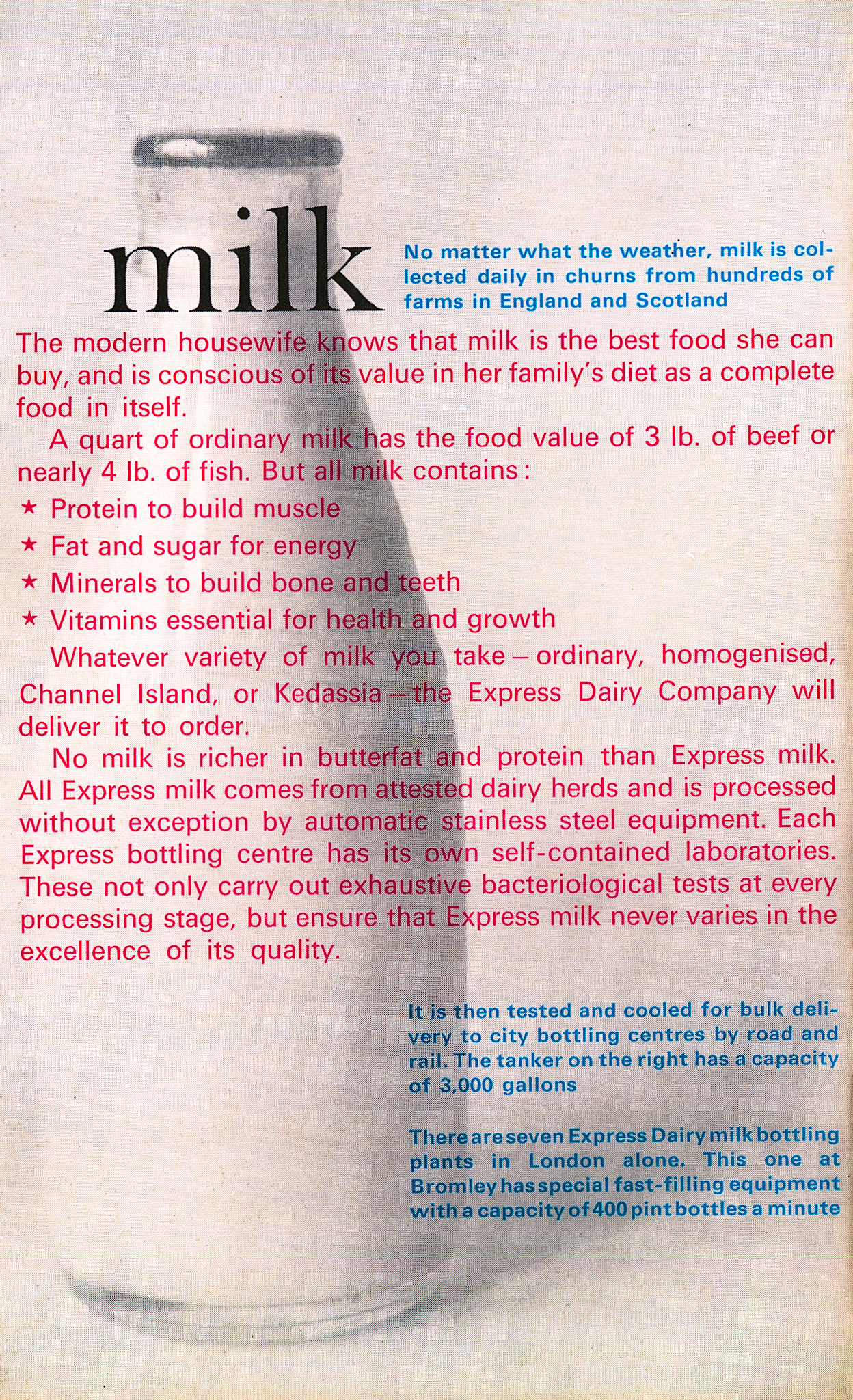 1964 'Expressly for you' customer leaflet (Courtesy Dave Fane)