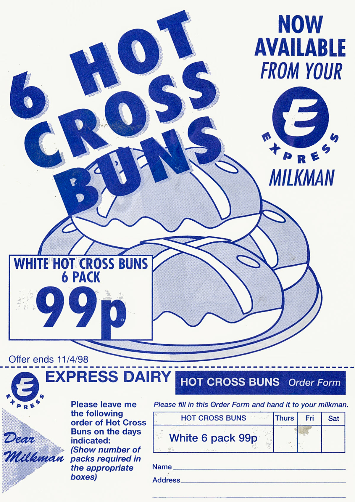 1998 Easter promotion leaflet (Courtesy Paul Luke)