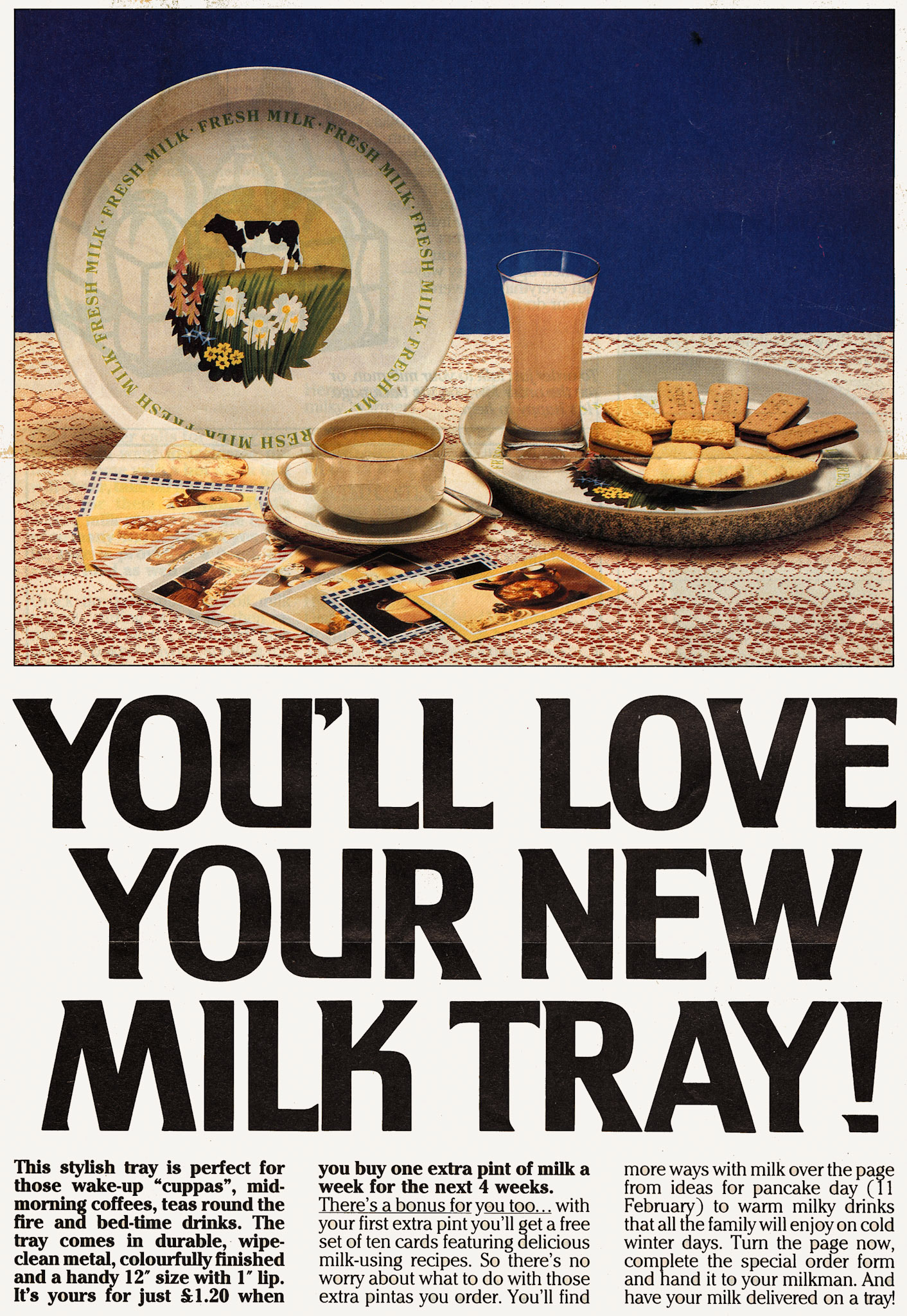 1986 February The Dairy Express - advert from first edition of this newsletter (Courtesy Michael Aldread)