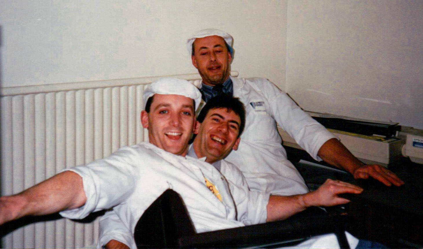 1991 Andy Meecham, Derek Carter and Graham Luxton at Honiton prior to closure (Courtesy Wendy Hawker)