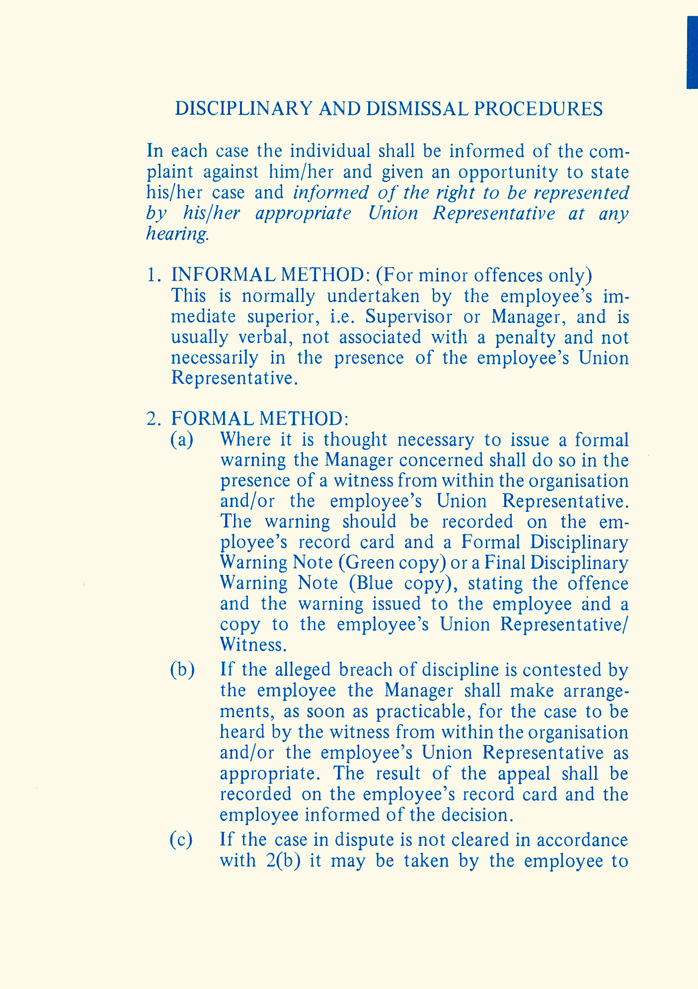 1970's? Procedures &amp; Instructions for Retail Staff, P20 (Express Dairy Tales collection)