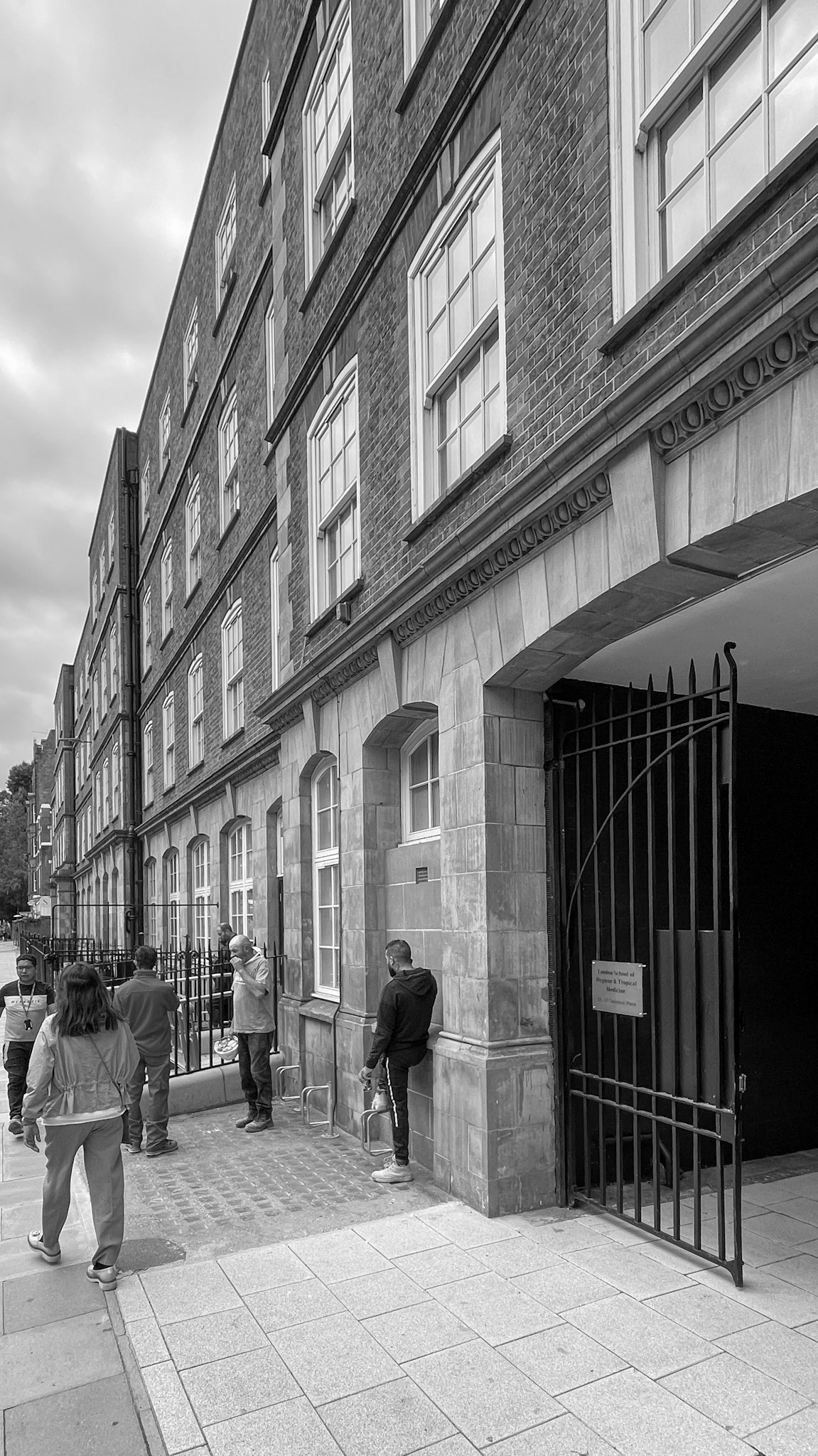 2023-August-15 Tavistock Place, previously the Express Dairy Head Office and now the London School of Hygiene &amp; Tropical Medicine and also home to Seacole Social Cafe.
