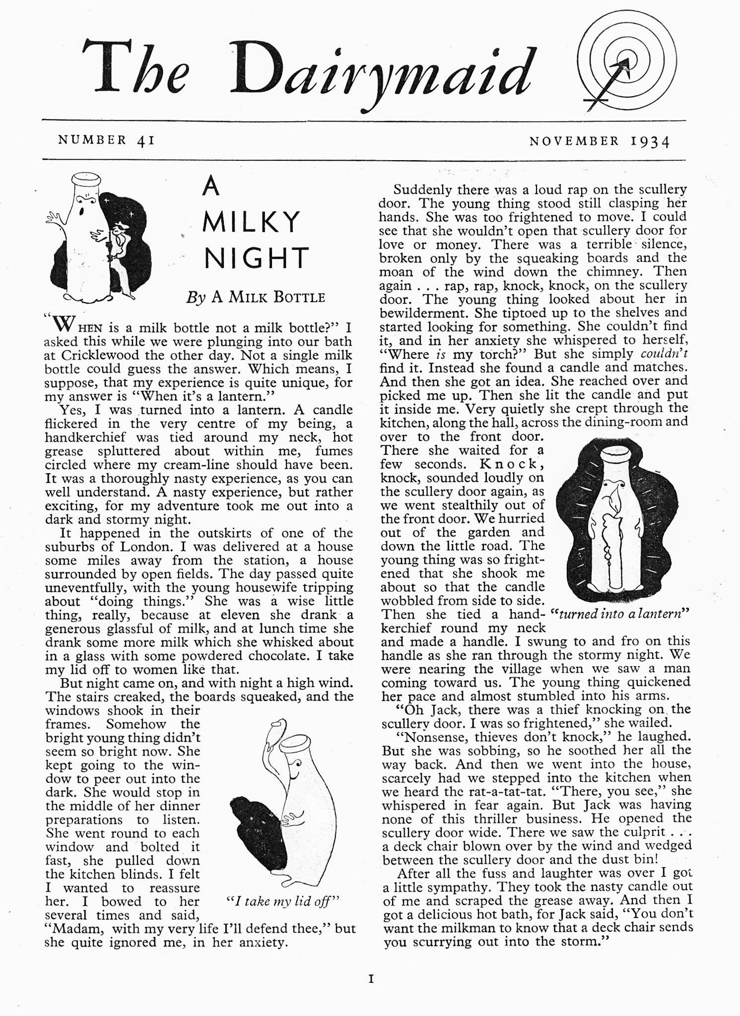 1934 November-Dairymaid Magazine 41 Page 1 (Express Dairy Tales Archive)