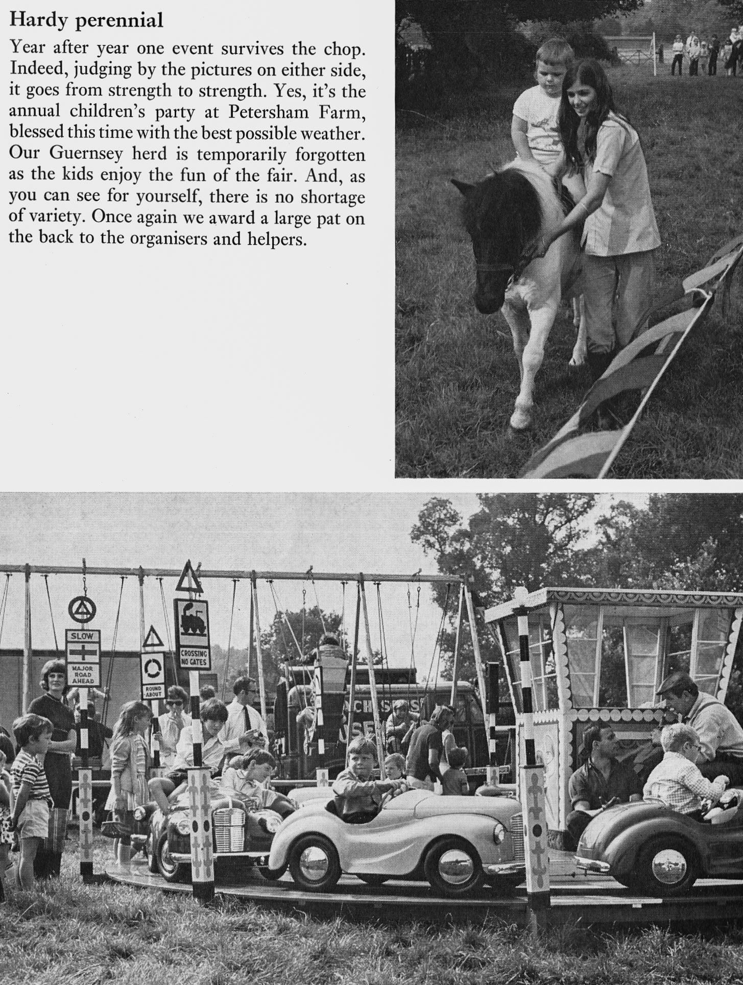 1971 Petersham Farm's annual childrens' party had good weather this year.  (Express News Christmas)