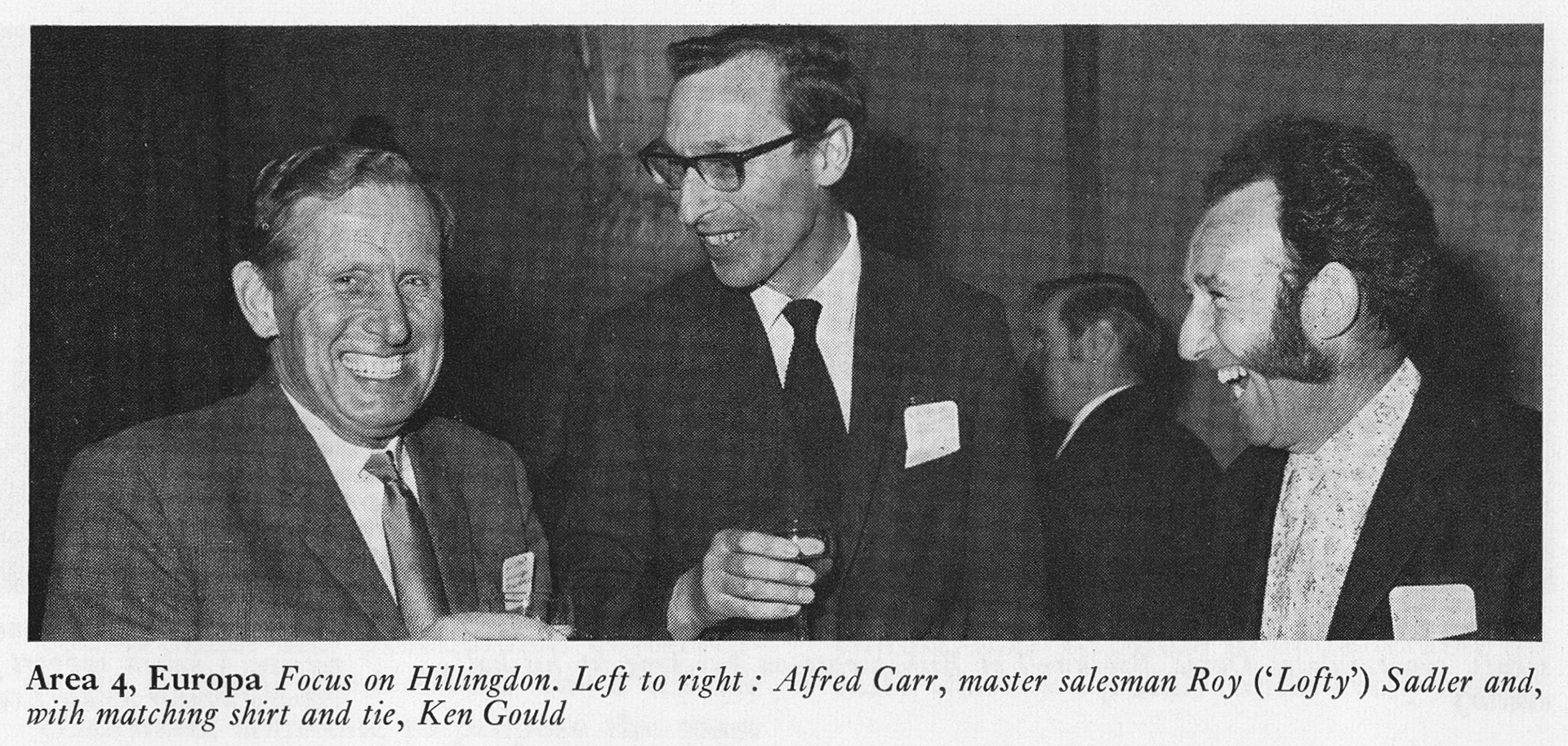 1972 Hillingdon's Alfred Carr, Roy Sadler and Ken Gould at London Merit and Service Dinner.(Express News Summer)