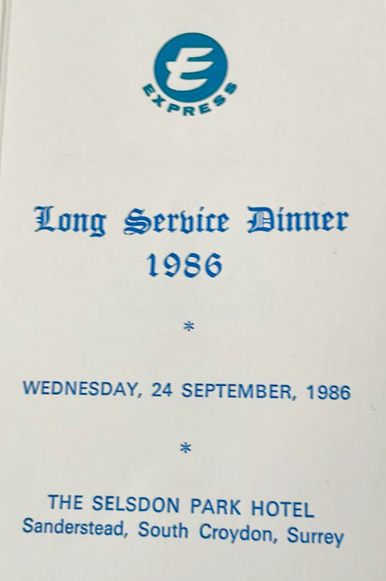 1986 - Long Service Memories 25 Years - from Paul Batchelor (Vehicle Maintenance)