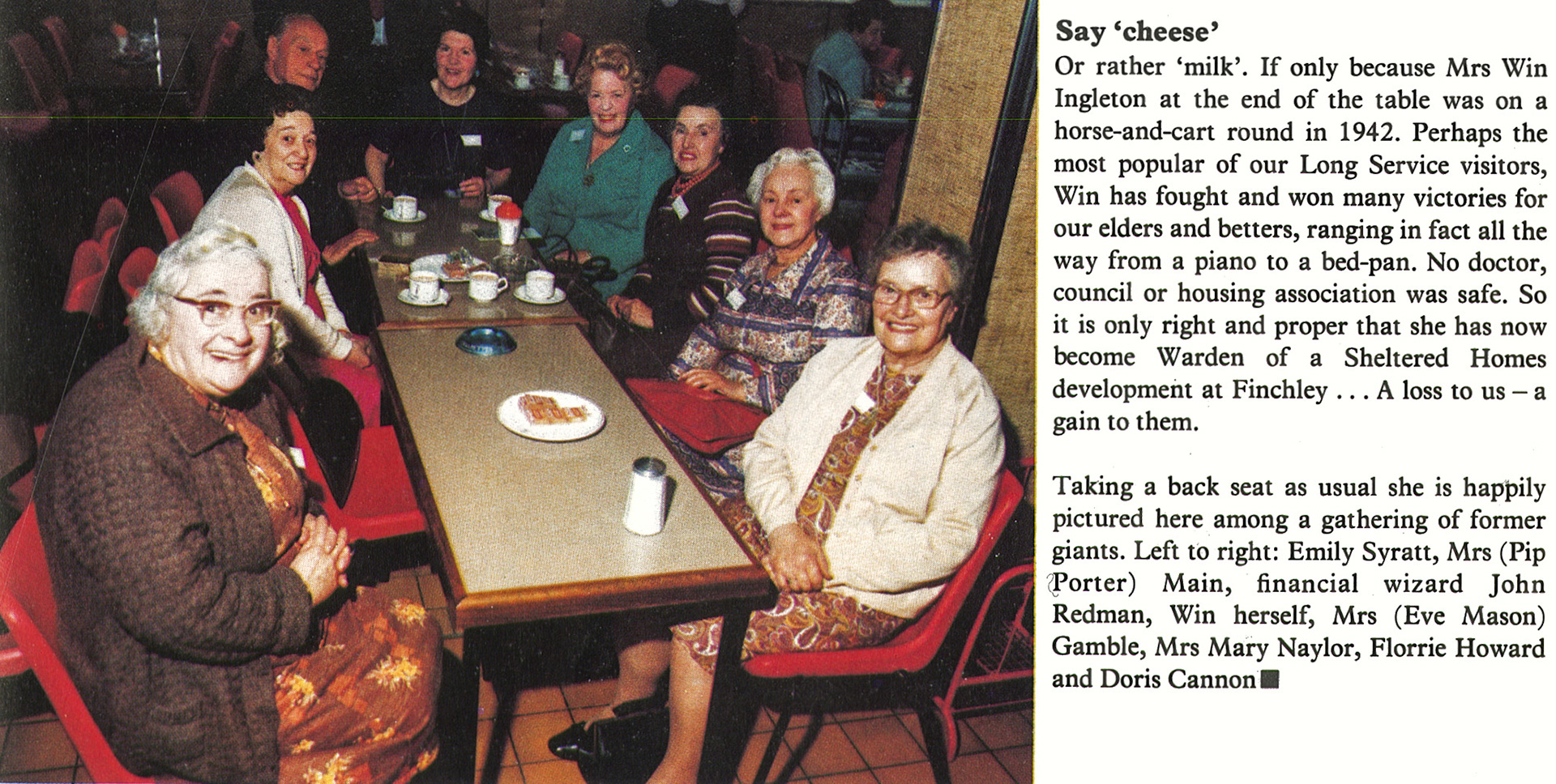 1979 Long Service visitor Win Ingleton takes on a new role. (Express News Spring)