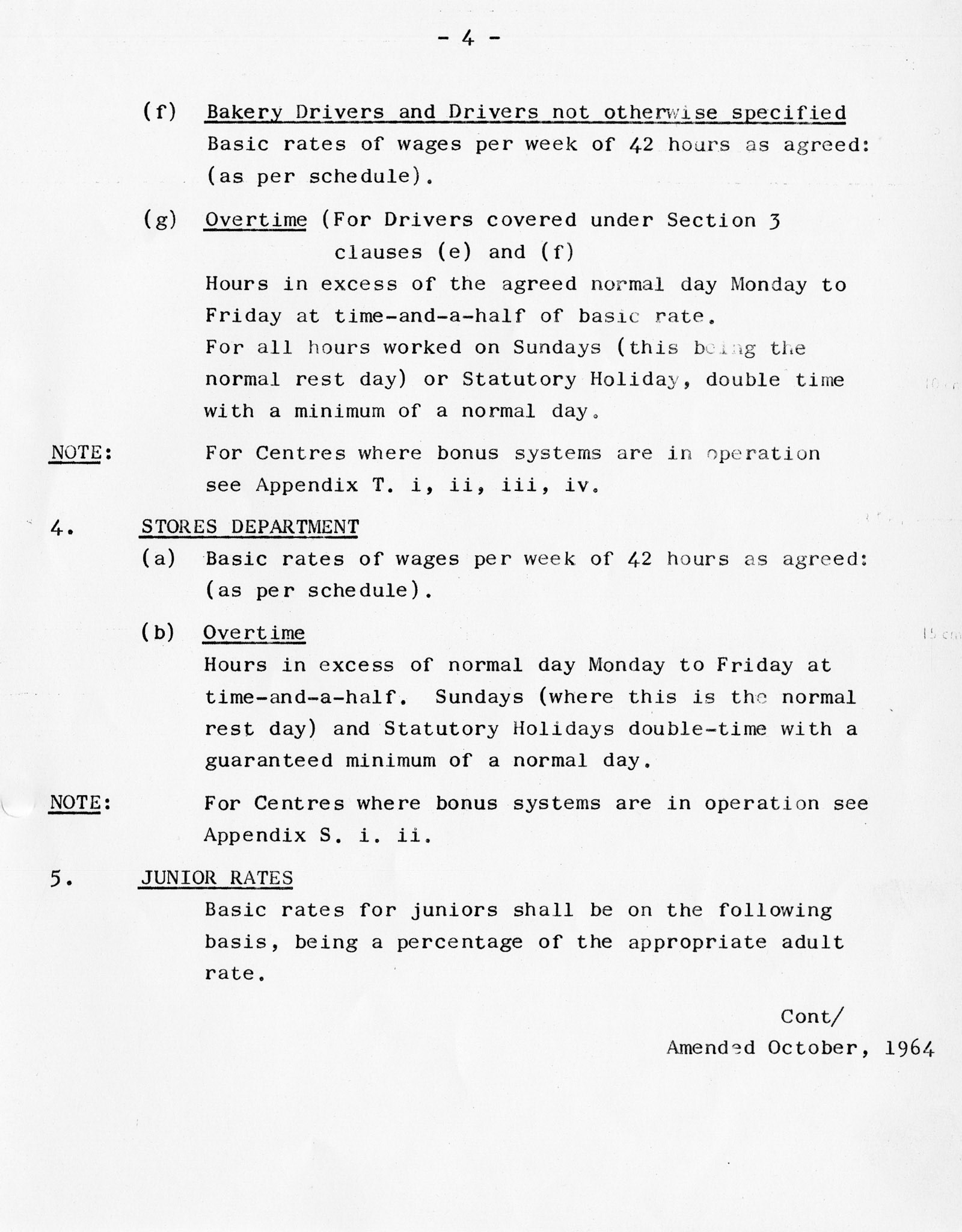 1964 Express &amp; TGWU Agreements - Retail and Transport. (Courtesy Dave Fane)