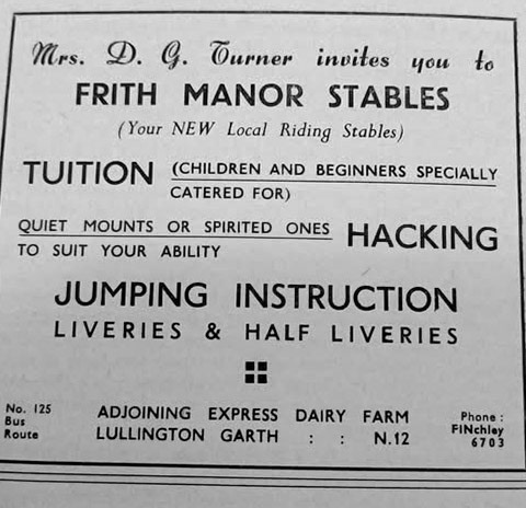 1965 Memories of the riding school by Frith Manor Farm (Courtesy Carol Wright)