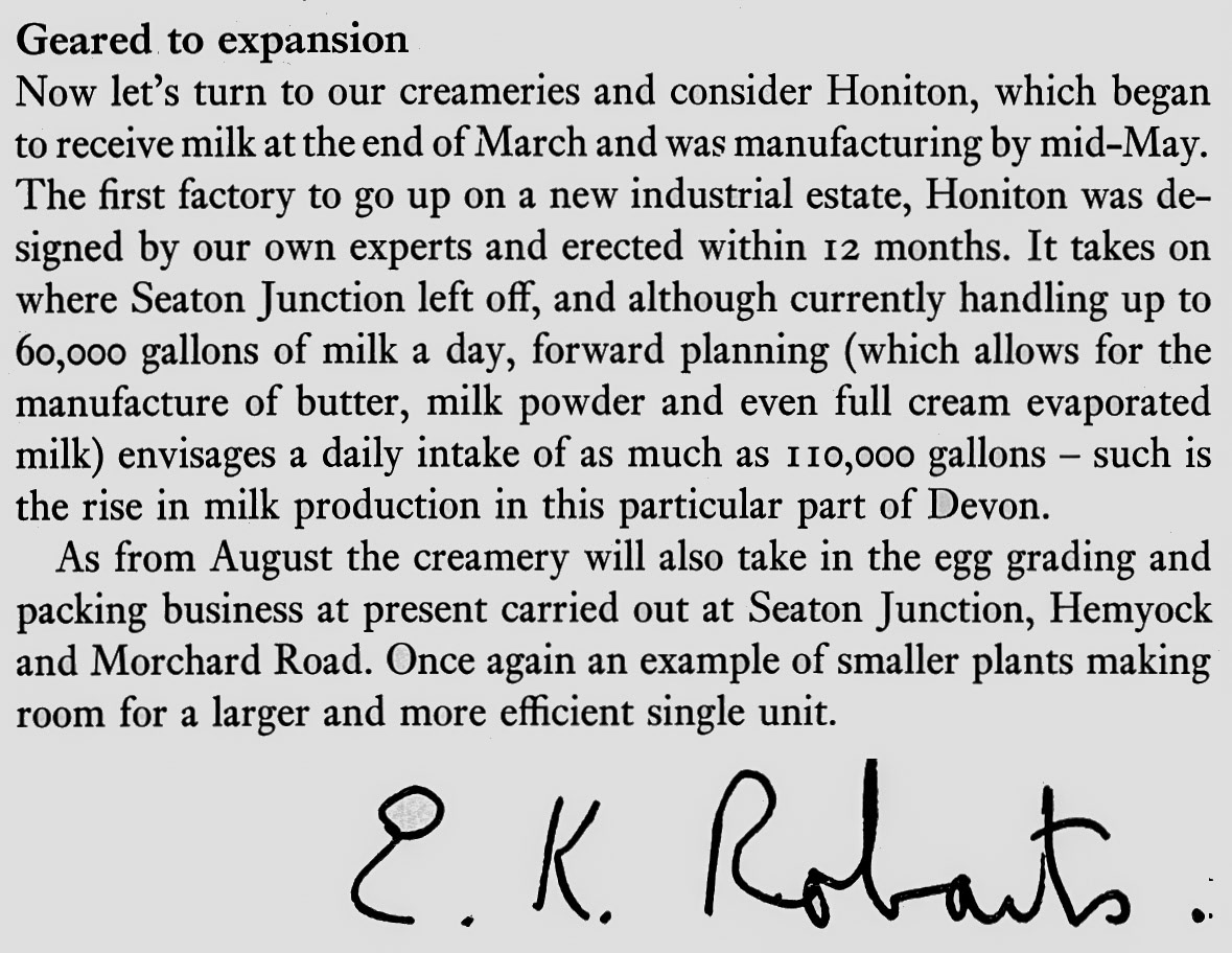 1969 Honiton Creamery opened in May. (Express News Summer)