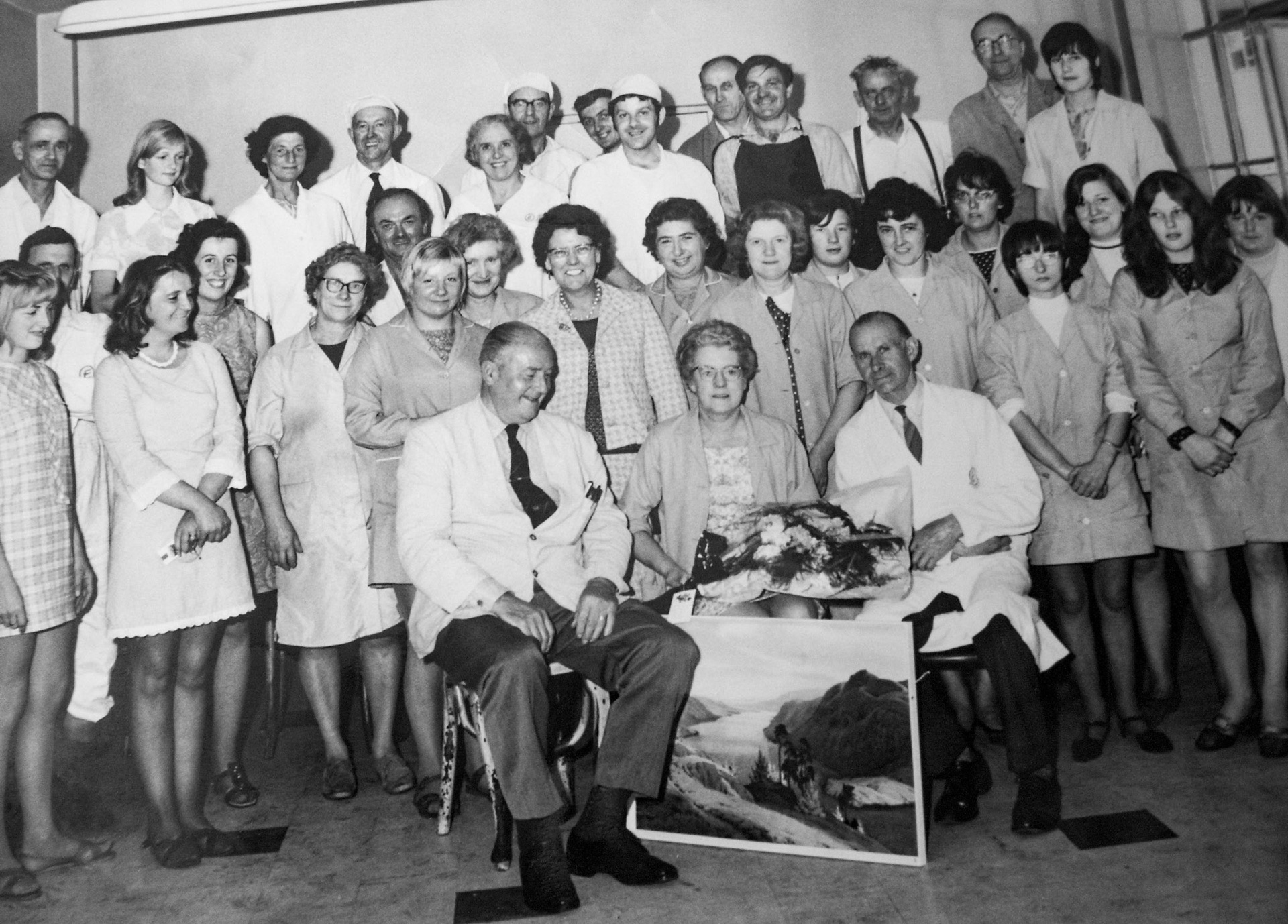 1970c Appleby. "Gilf Pearson on his retirement, who was in charge of the Egg Station, which closed soon after, when the Egg Marketing Board ceased to exist." (Courtesy Brian Bousfield)