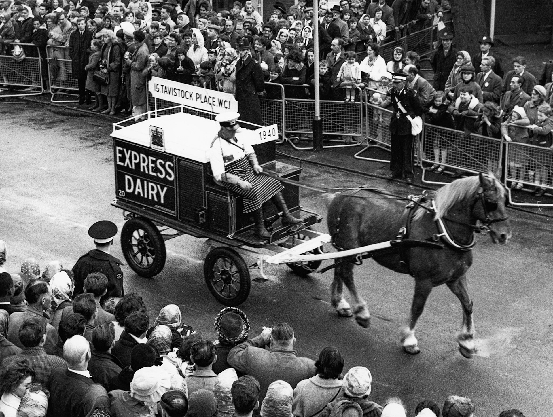 1963 (14th April) Easter Parade, Battersea Park "London Milk Distribution Past and Present".(Courtesy Paul Smith)