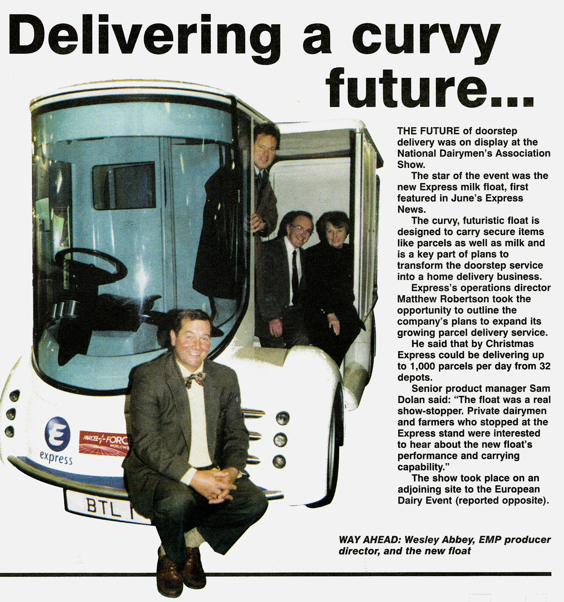 2001 New Express float exhibited at the NDA show.  (Express News October, courtesy Paul Luke)