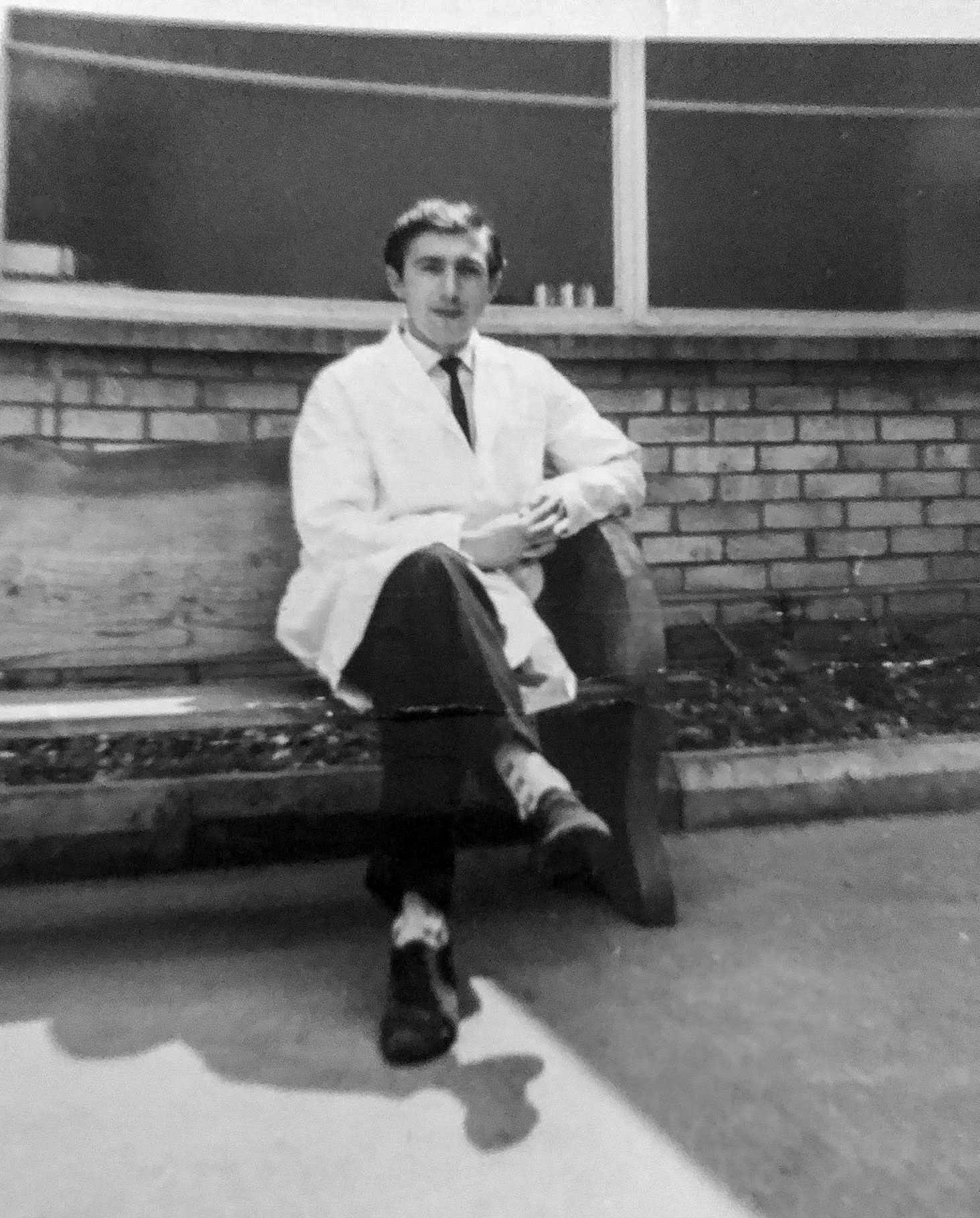 1964c George Turner at Goldhanger. Gina comments "My dad George Turner helping out at Goldhanger Fruit Farm". (Courtesy Gina Jackson)