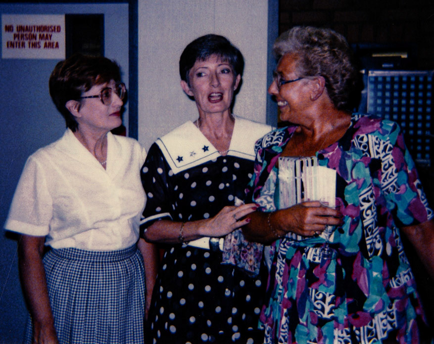 1992 June - Beryl Purslove's retirement party (30th June) Molly Bendon, Marian Morgan, Beryl