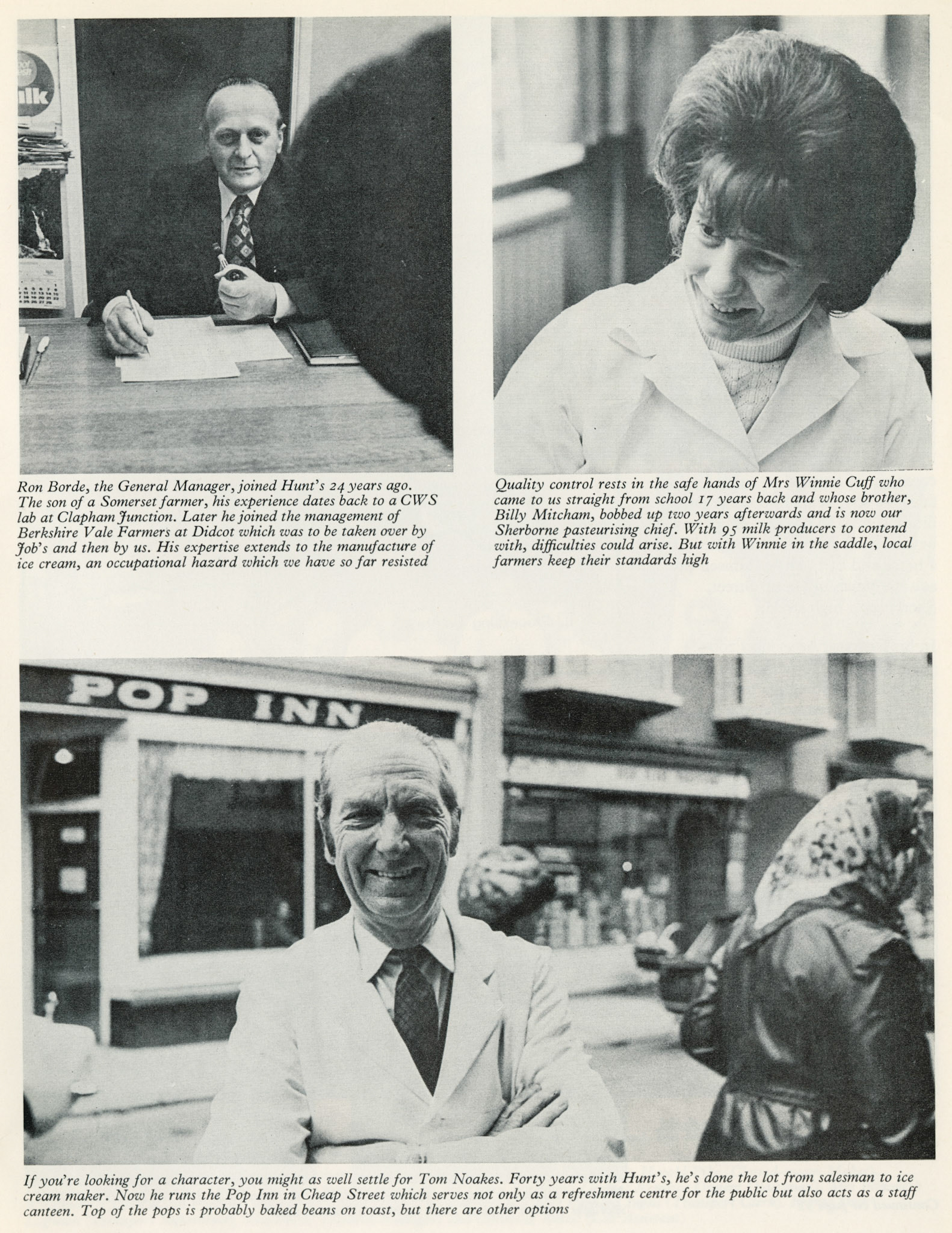 1975 Hunt's Dairies, Sherborne, Dorset