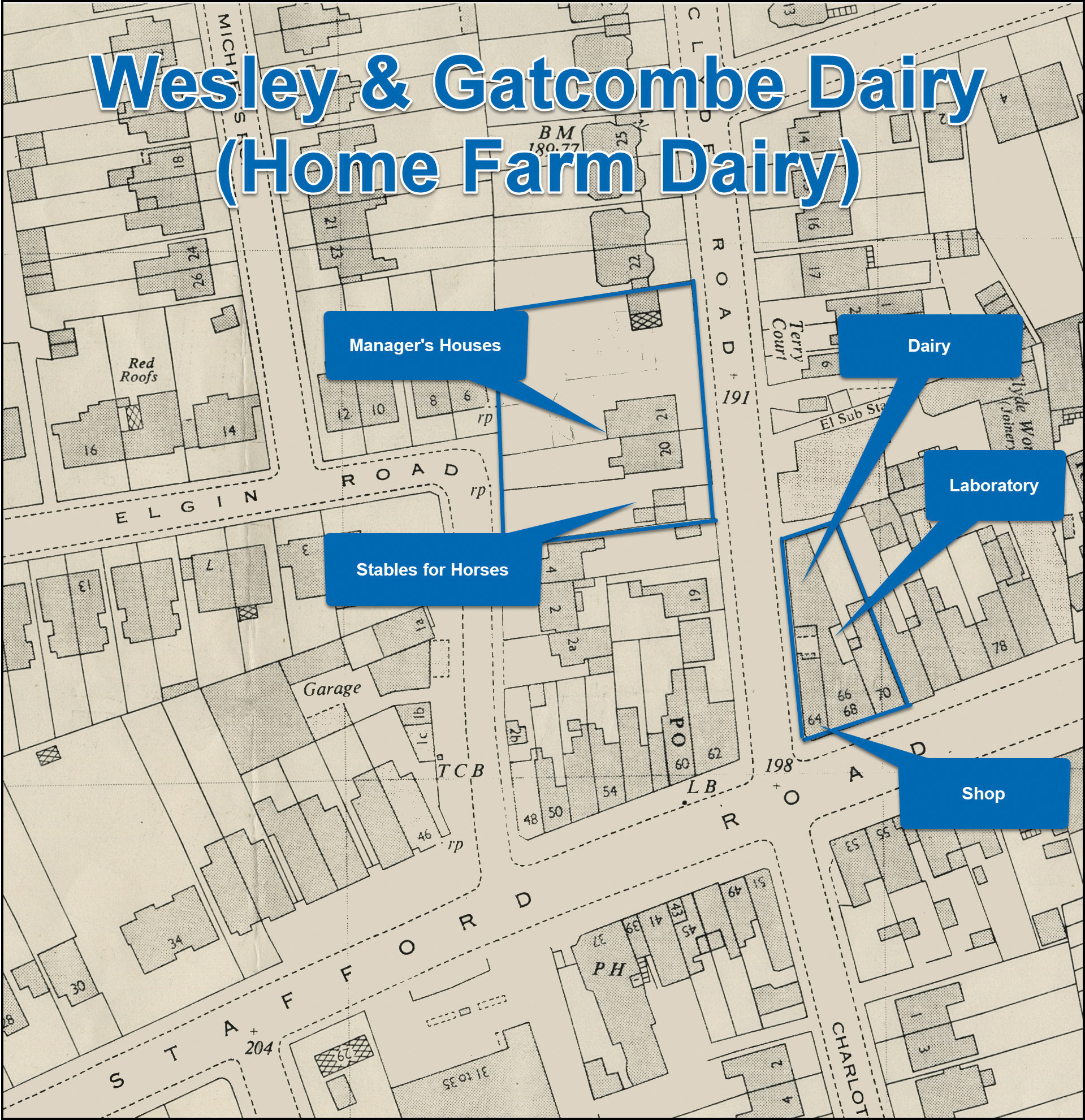Home Farm Dairy, which later became Wallington South depot when purchased by Express.