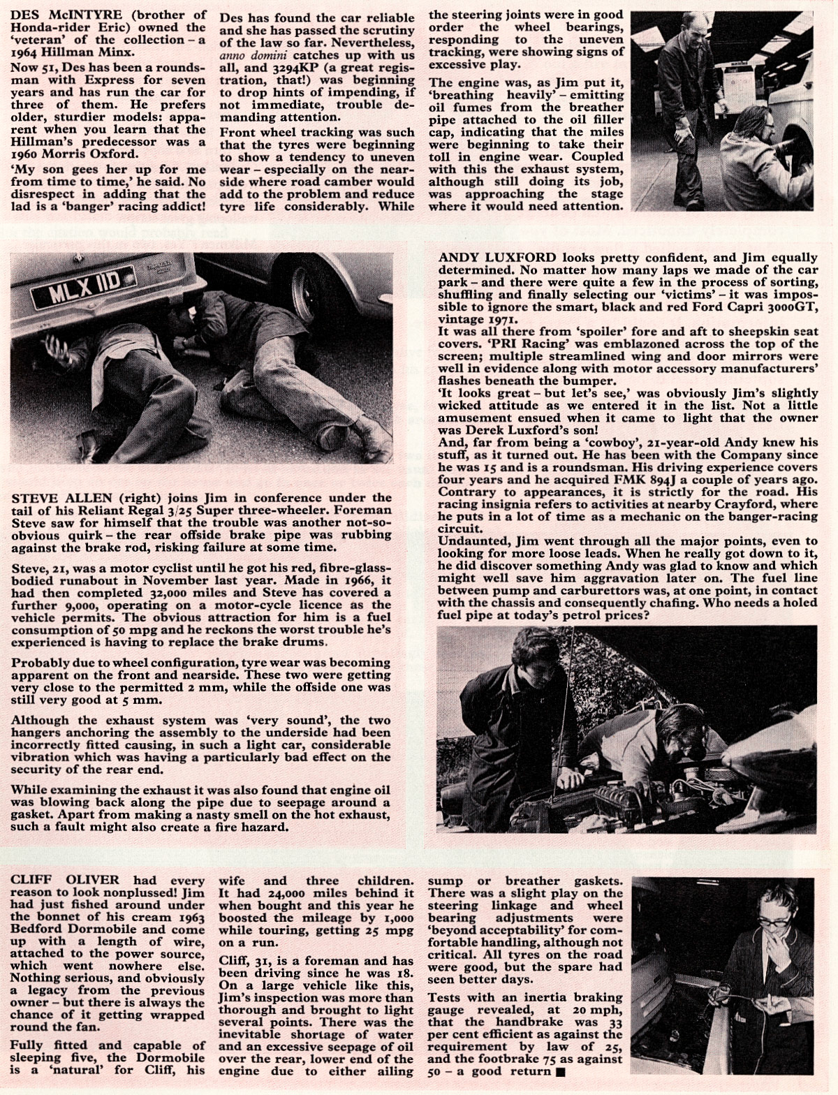 1976 - Vehicle maintenance fun at Welling Depot