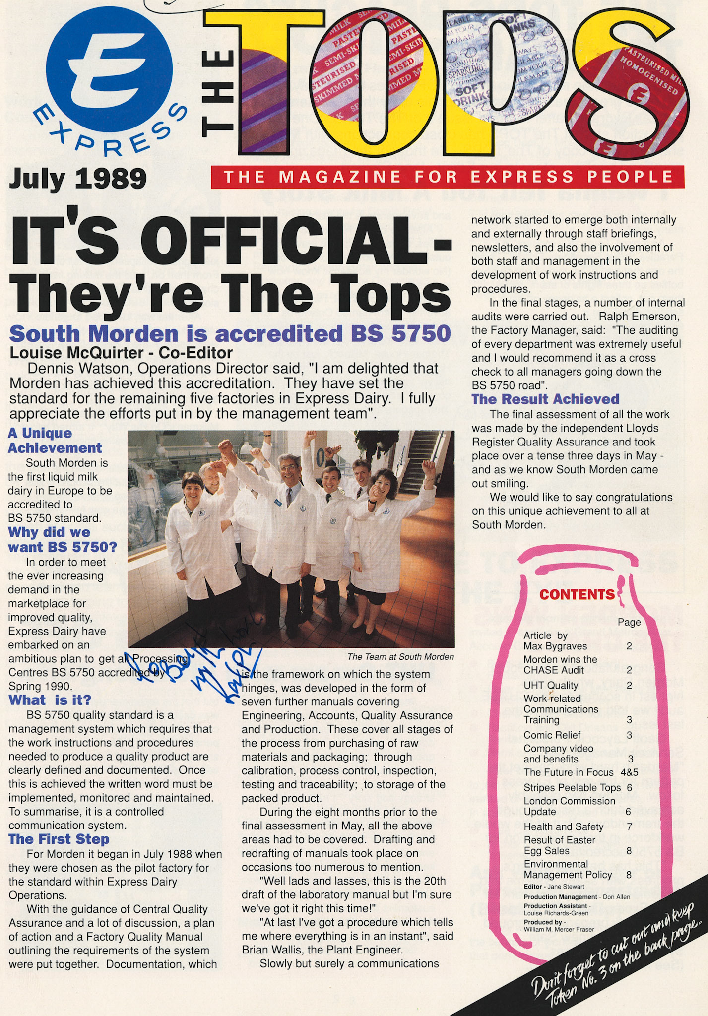 1989 July Express TOPS magazine (Courtesy Beryl Purslove)