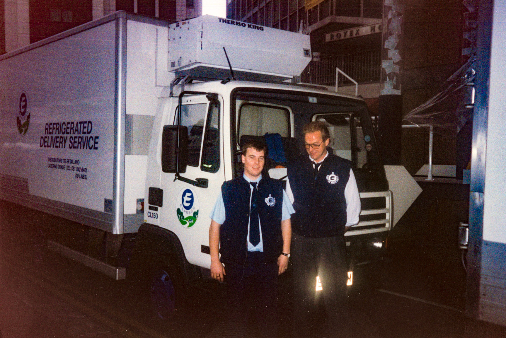 1990's, preparation for the Lord Mayor's Show in London- Aldermanbury Square, London, EC2 - Noel Keady and Cliff Parish. (Courtesy Noel Keady)