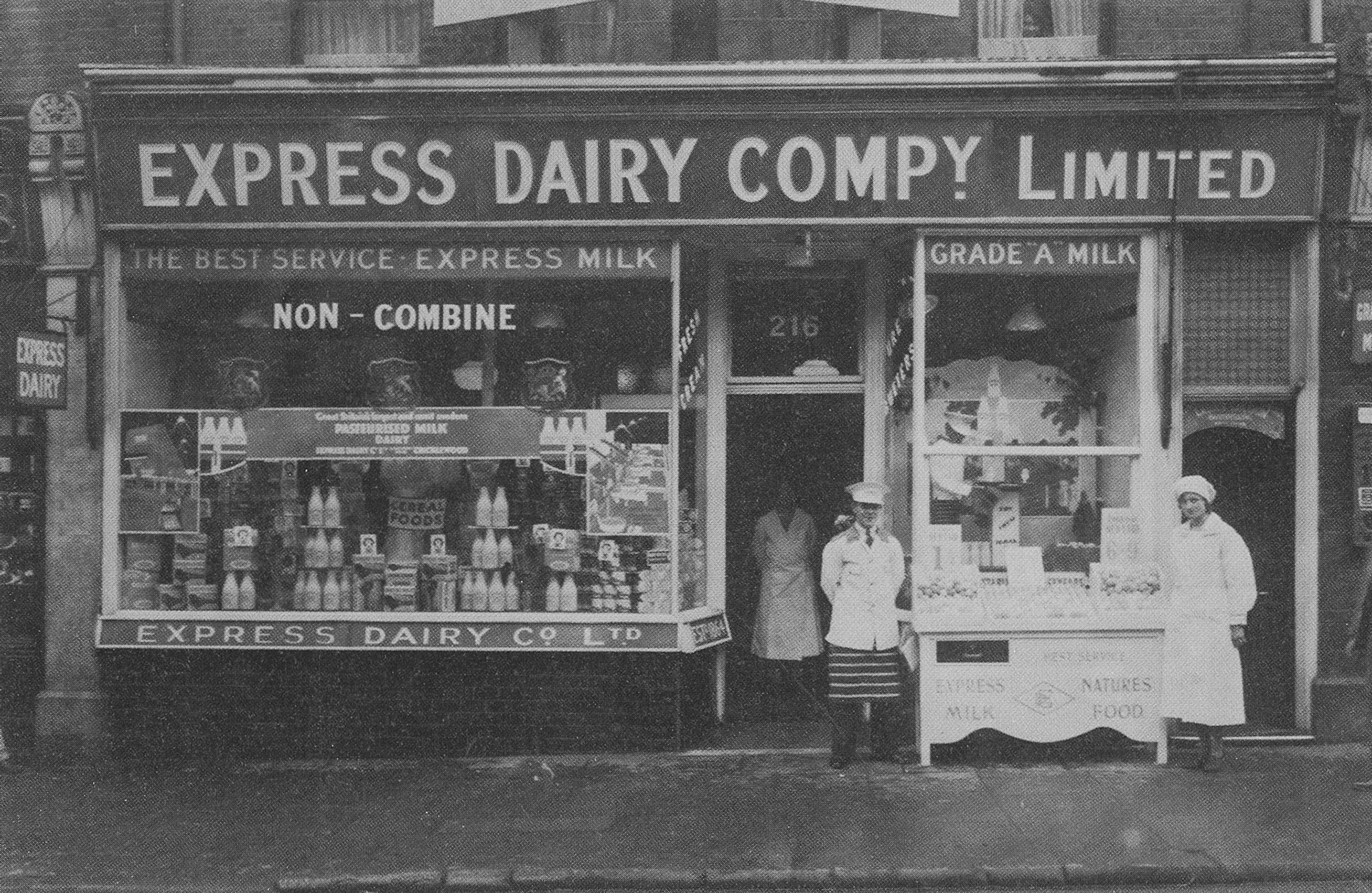 1920's Shops feature shows Leyton Shop in the 1920's from Express News in 1977