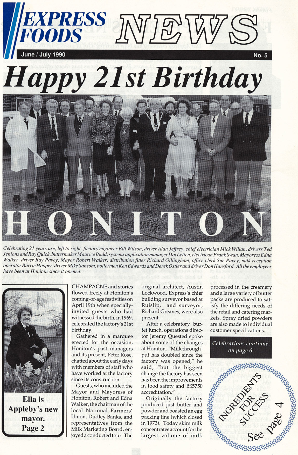 1990 June-July Express Foods News, Issue 5