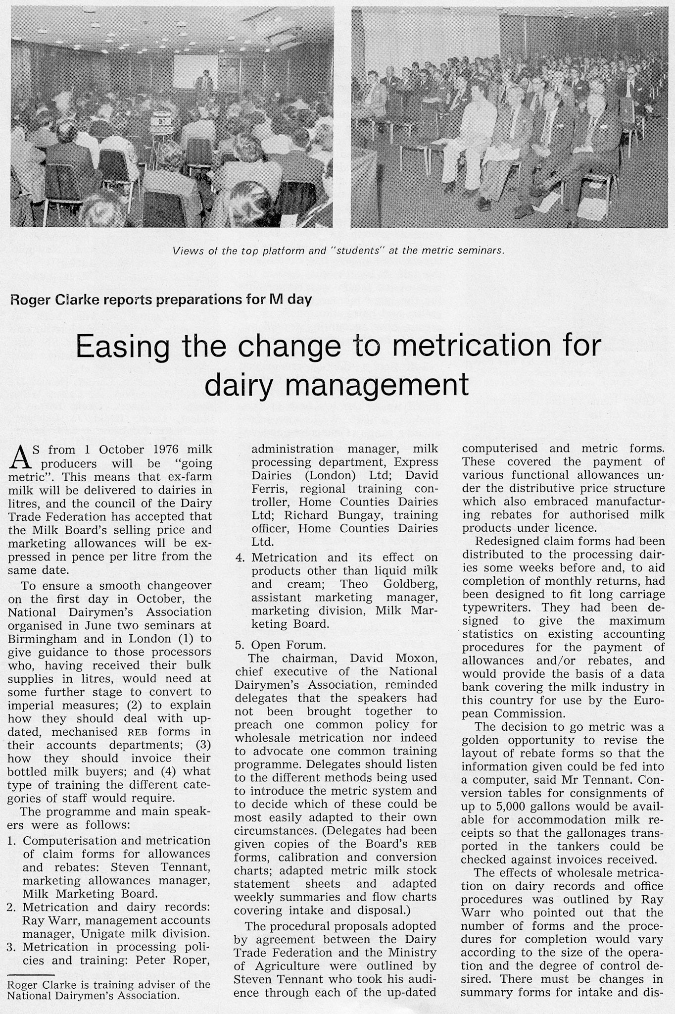 1976 September-Milk Industry Article about Metrication page 1