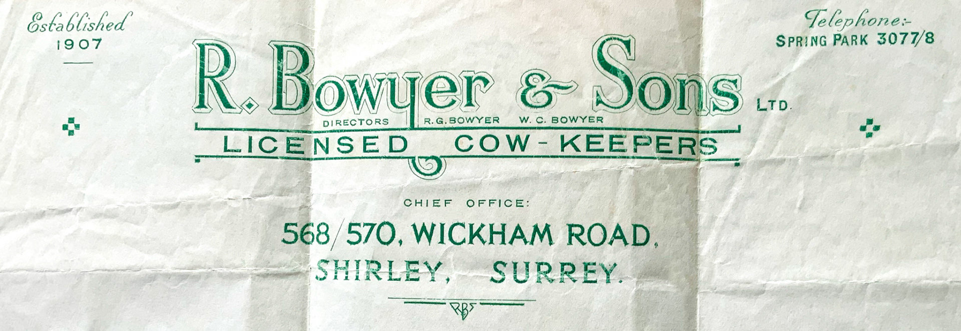 1946 R Bowyer and Sons, letter heading
