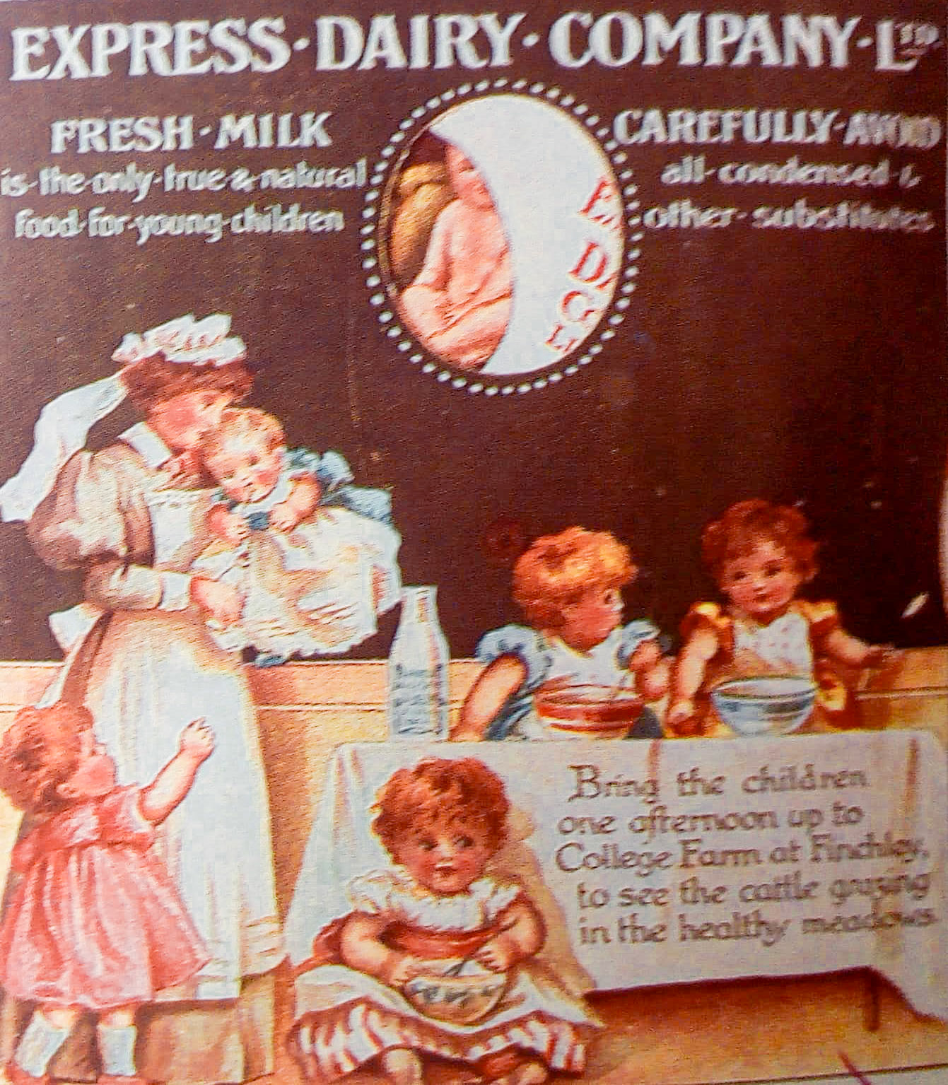 1900's ? Milk Promotion Advertisement (Courtesy Michael Aldread)