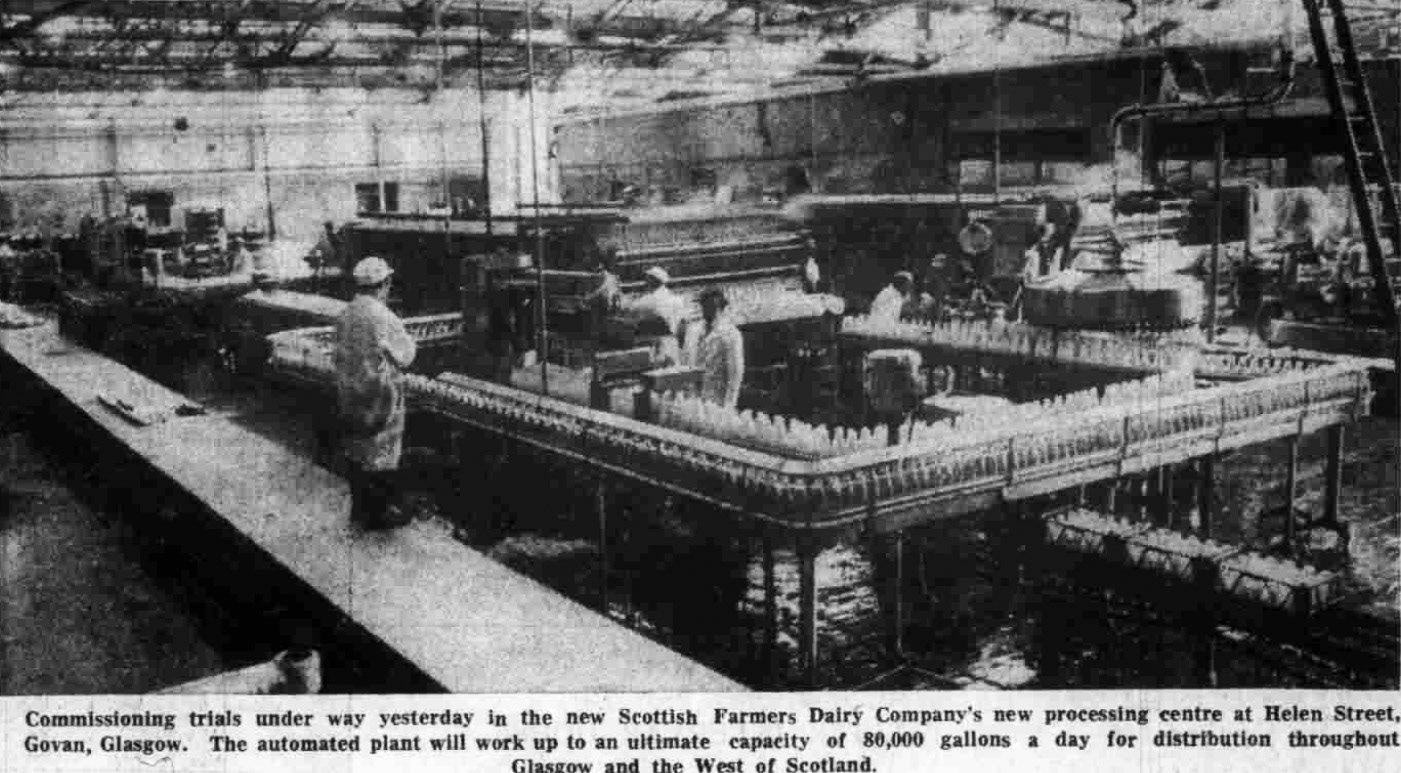1969 The Scotsman reports on the commissioning of the new Govan Dairy. (Courtesy The Scotsman - Thursday 02 October)
