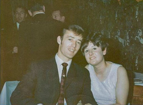 1968 Bob and Lyn Taylor at a Maidstone Dairy dance in 1968; Don Kirby in the background, on the left. (Courtesy Lyn Taylor)