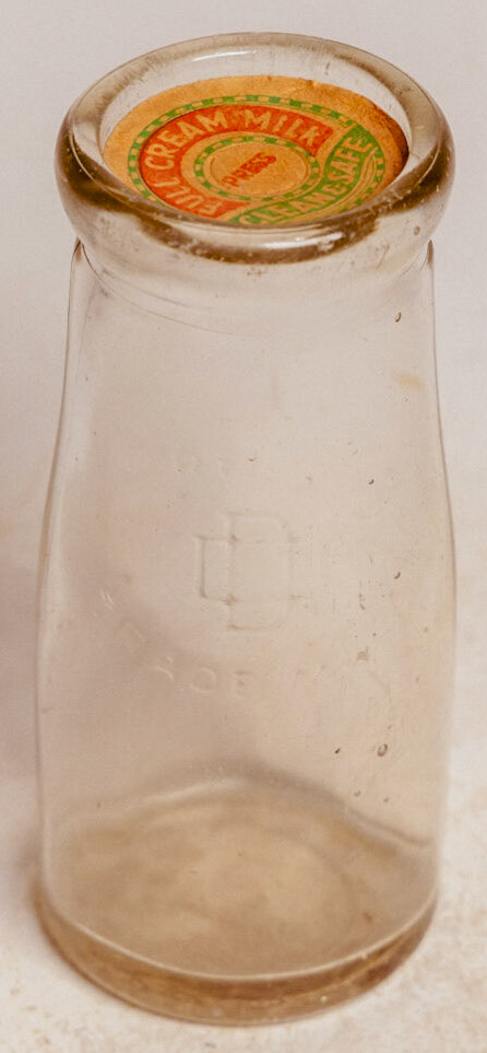 1930's? Dobson's Dairies bottle, with cardboard disc closure.