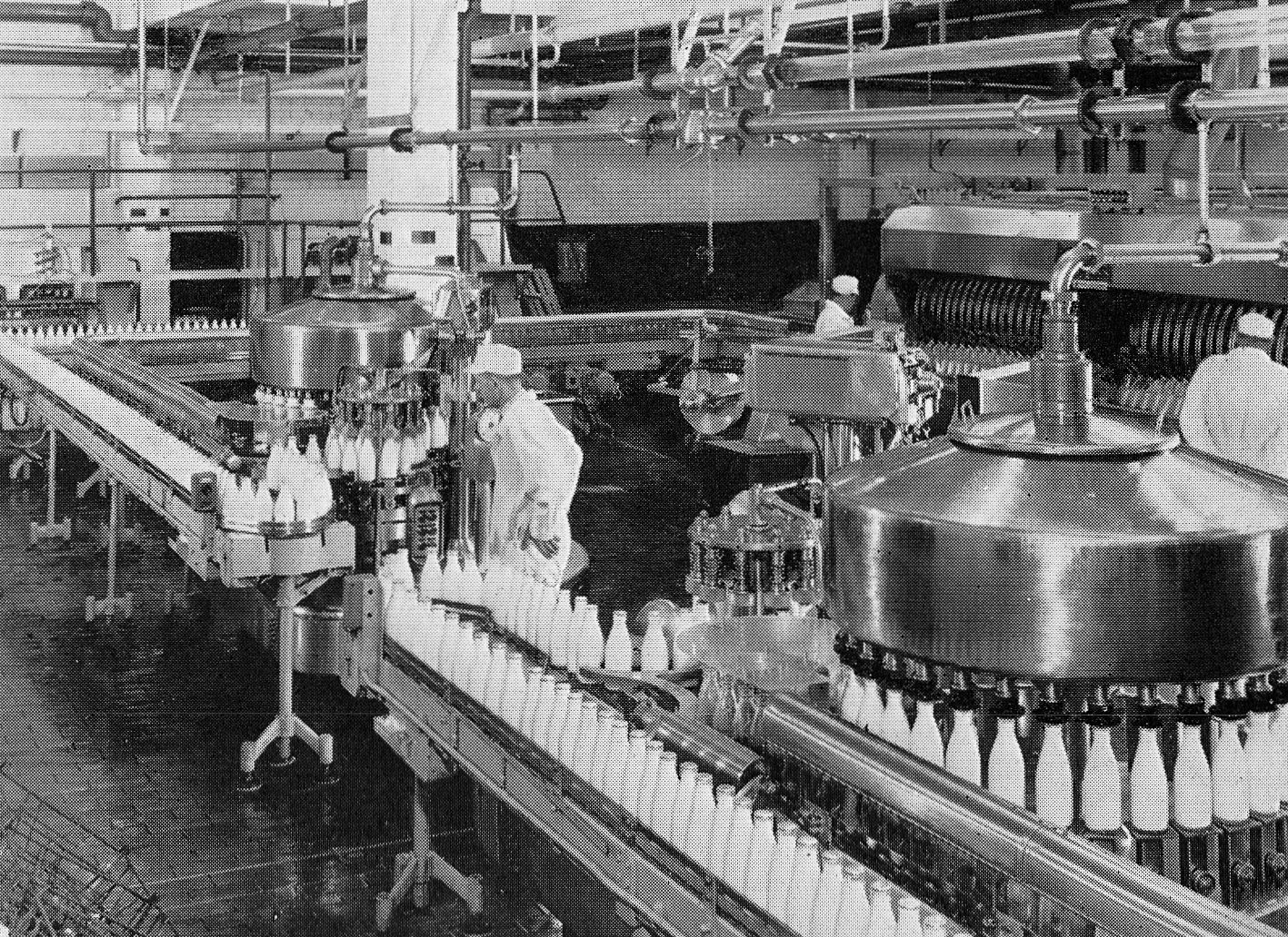 1964 Bromley Processing, from 'Expressly for you' customer leaflet. "There are seven milk bottling plants in London alone. This one at Bromley has special fast-filling equipment with a capacity of 400 pint bottles a minute". (Courtesy Dave Fane)